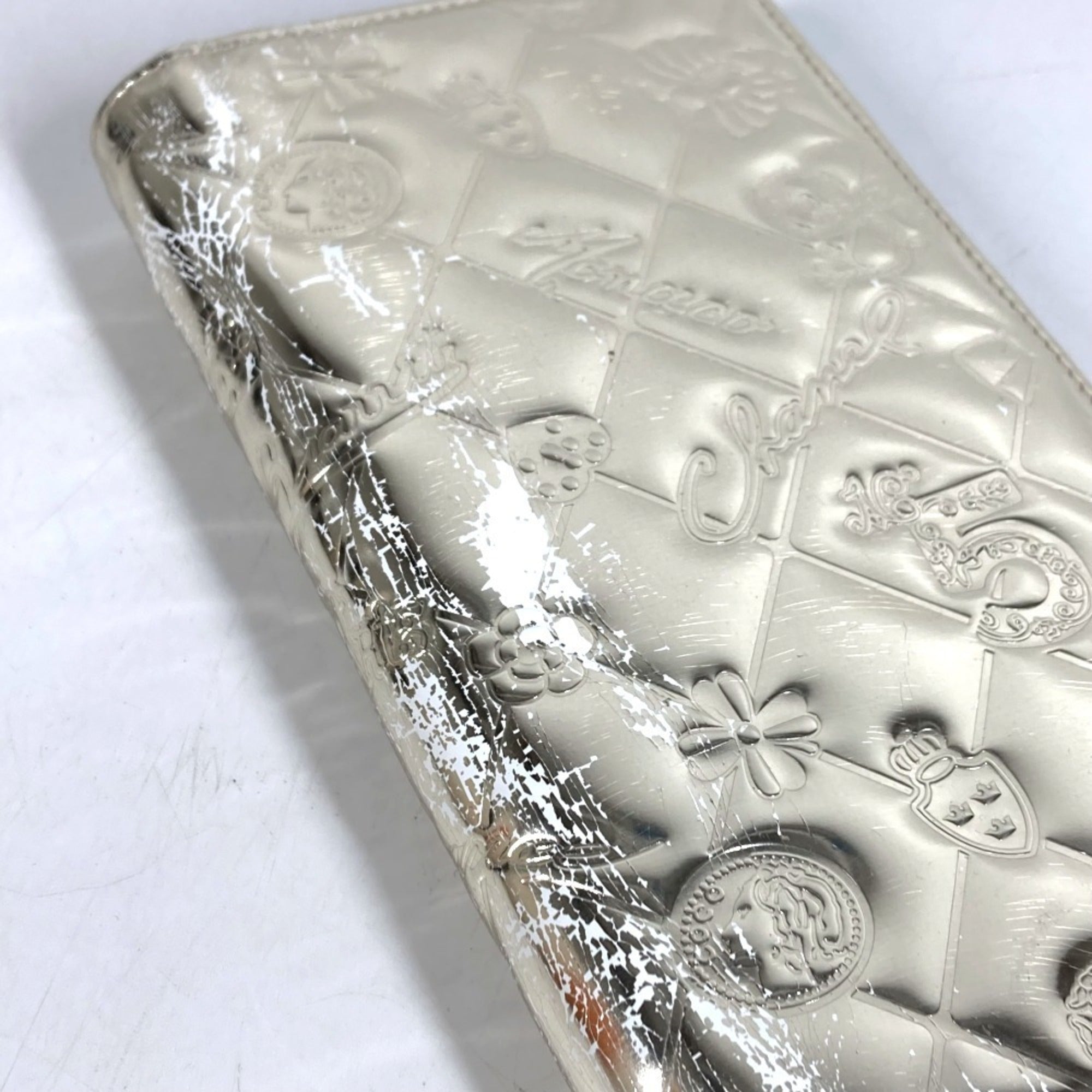Chanel Gold Leather Long Wallet (Bi-Fold) (Pre-Owned)