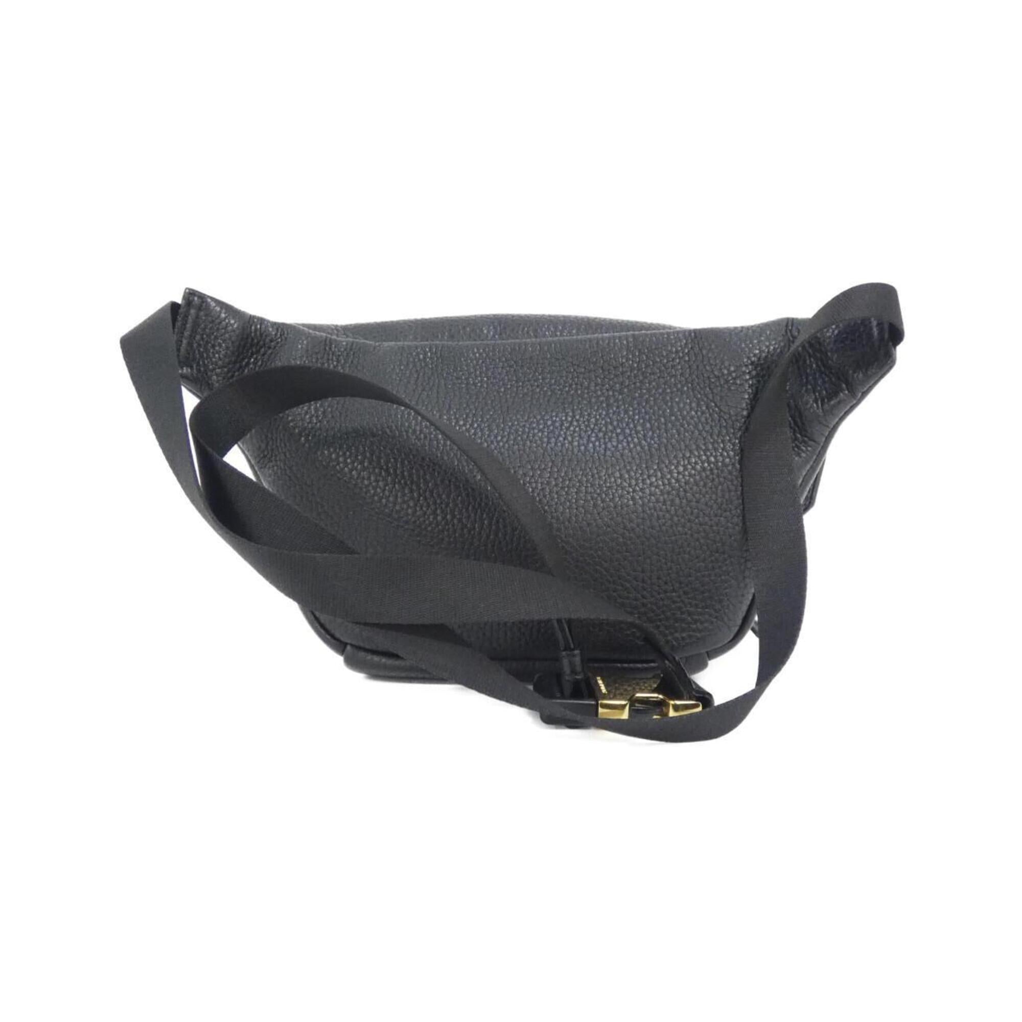 Fendi Black Leather Fanny Pack Handbag (Pre-Owned)