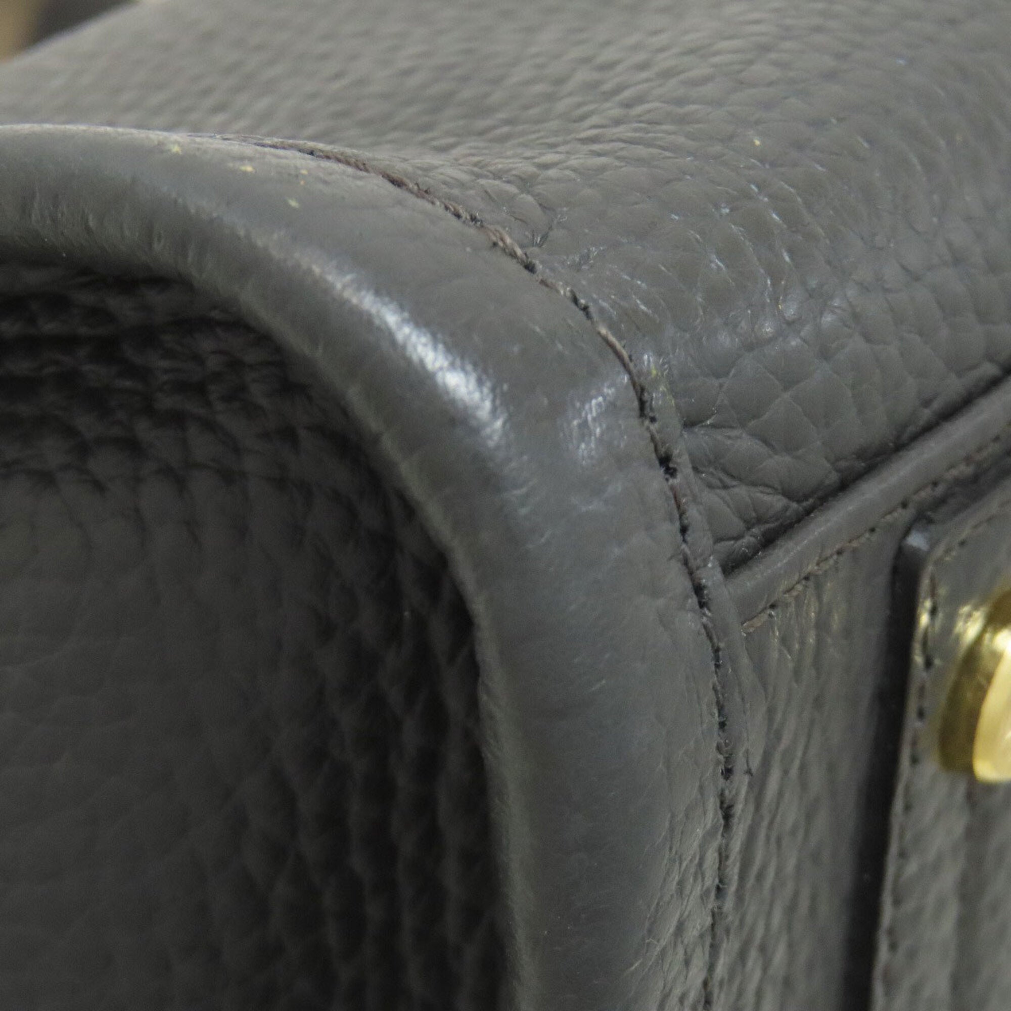 A.D.M.J Gray Leather Handbag (Pre-Owned)