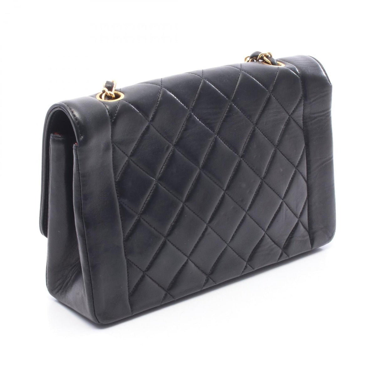 Chanel Black Leather Handbag Shoulder Bag (Pre-Owned)