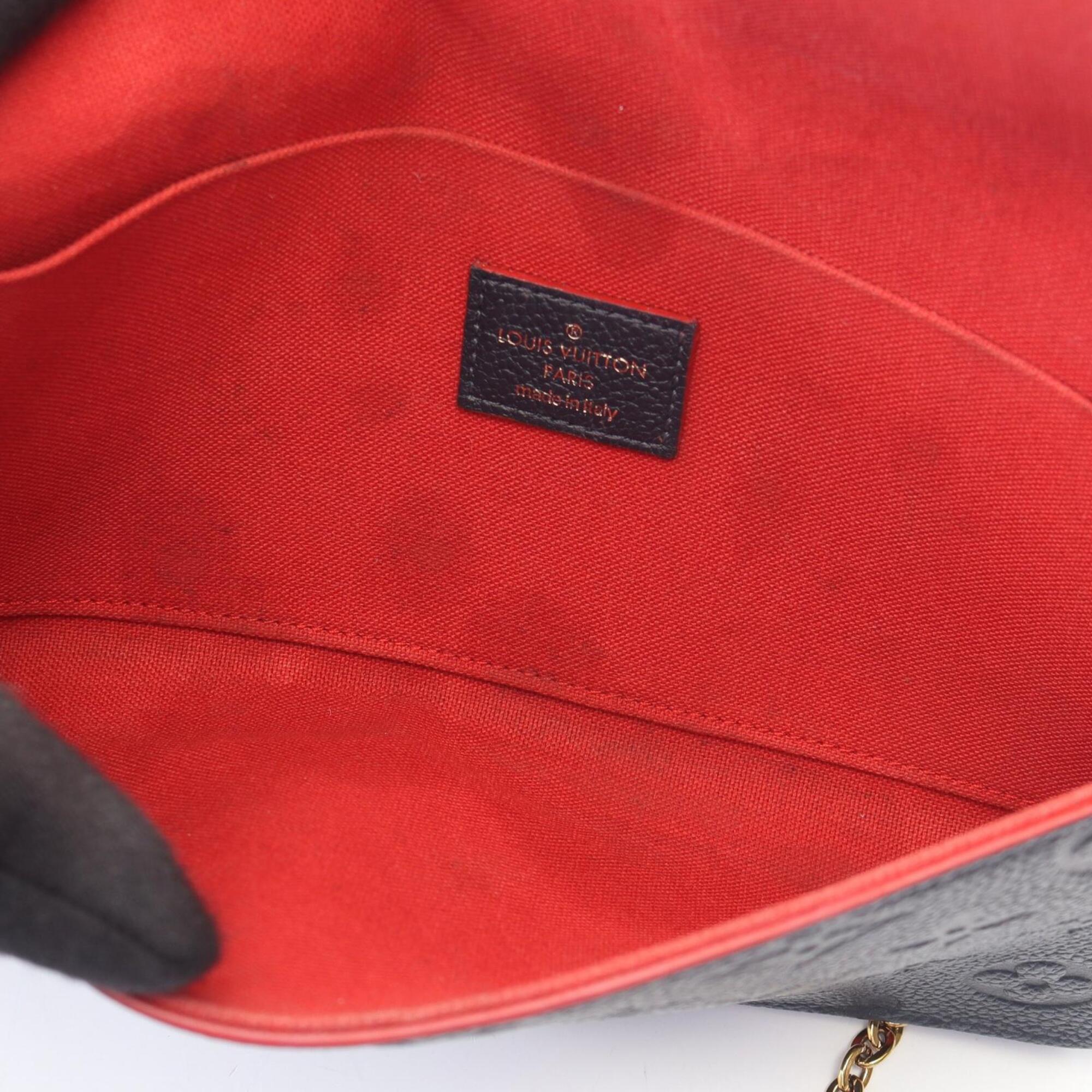 Louis Vuitton Marine Rouge Navy Red Color Leather Pochette Shoulder Bag (Pre-Owned)
