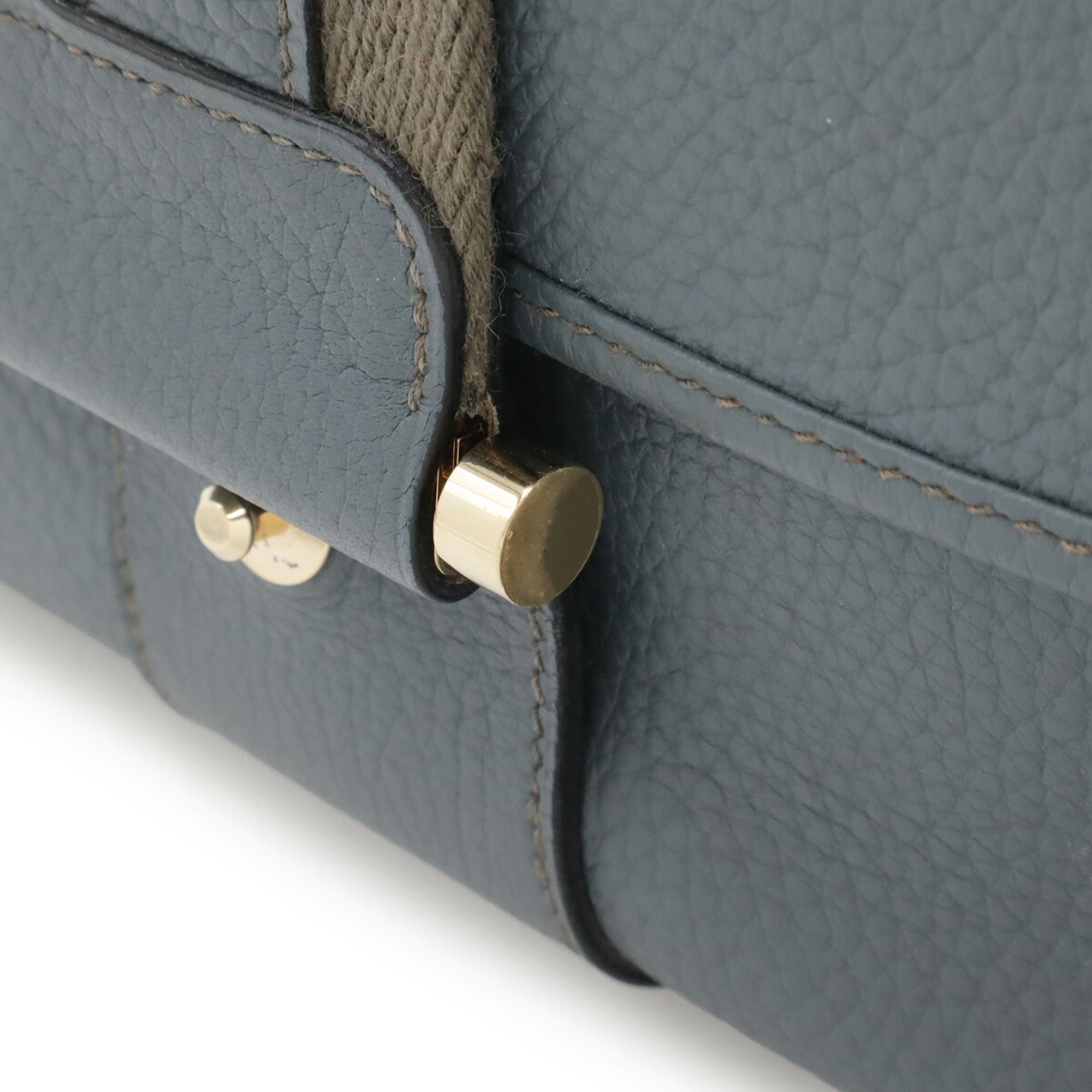 Hermes Light Gray Taurillon Clemence Leather Shoulder Bag (Pre-Owned)