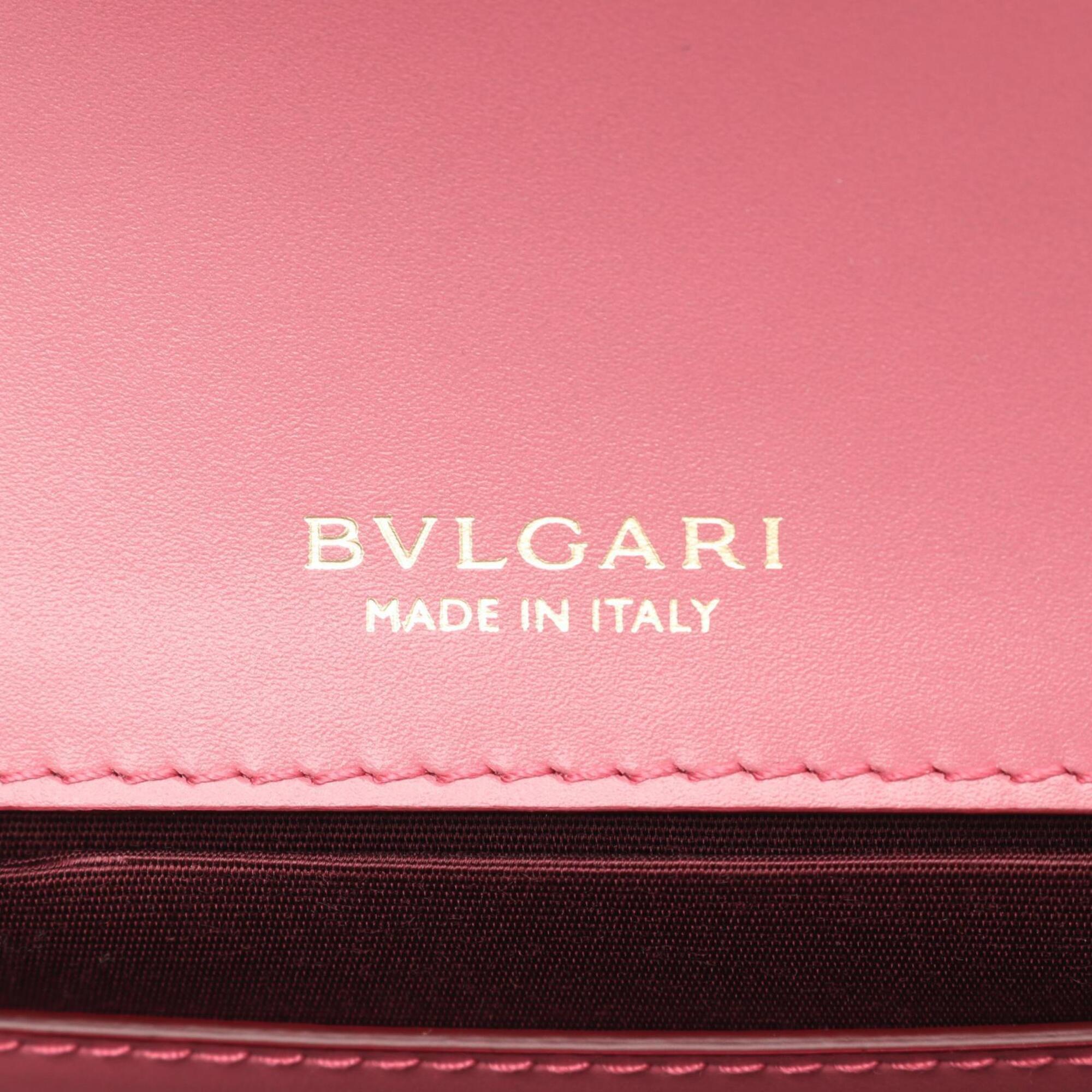 Bvlgari Pink Leather Handbag Shoulder Bag (Pre-Owned)