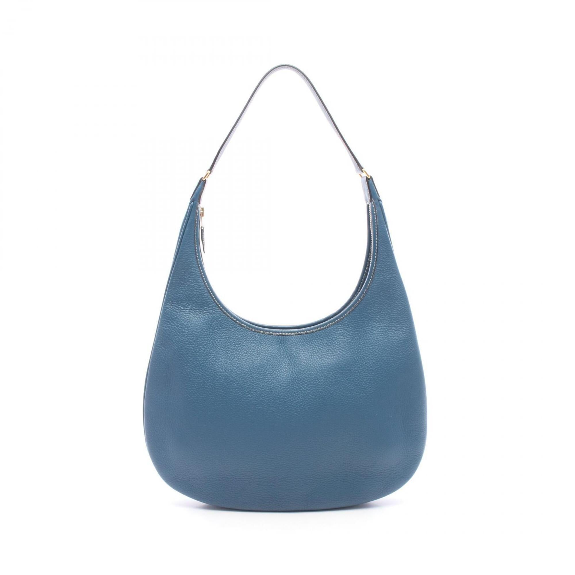 Hermes Blue Togo Leather Handbag Shoulder Bag (Pre-Owned)