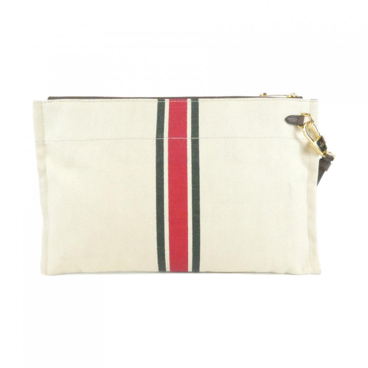 Gucci Beige Brown Linen Handbag (Pre-Owned)