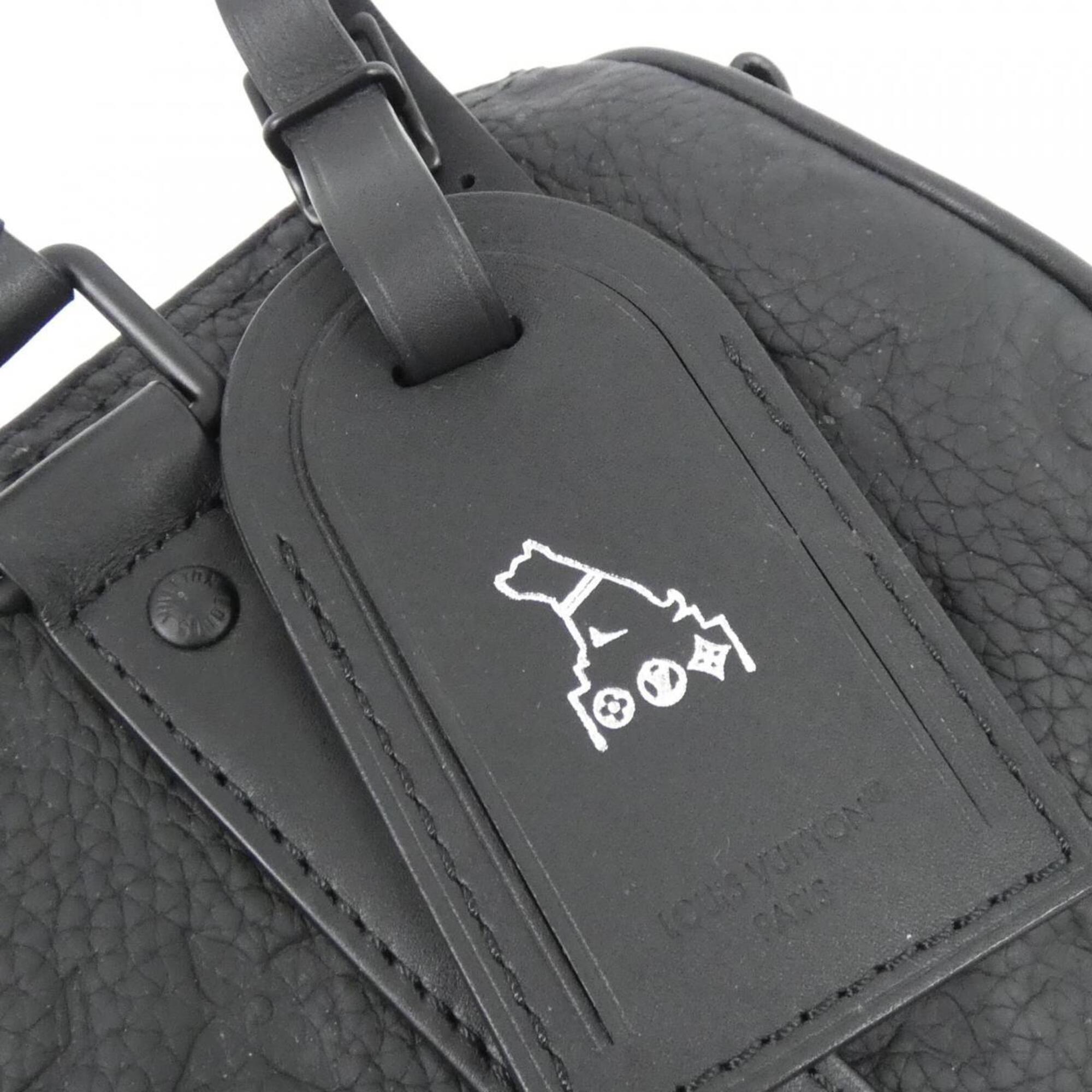 Louis Vuitton Black Leather Boston Bag (Pre-Owned)