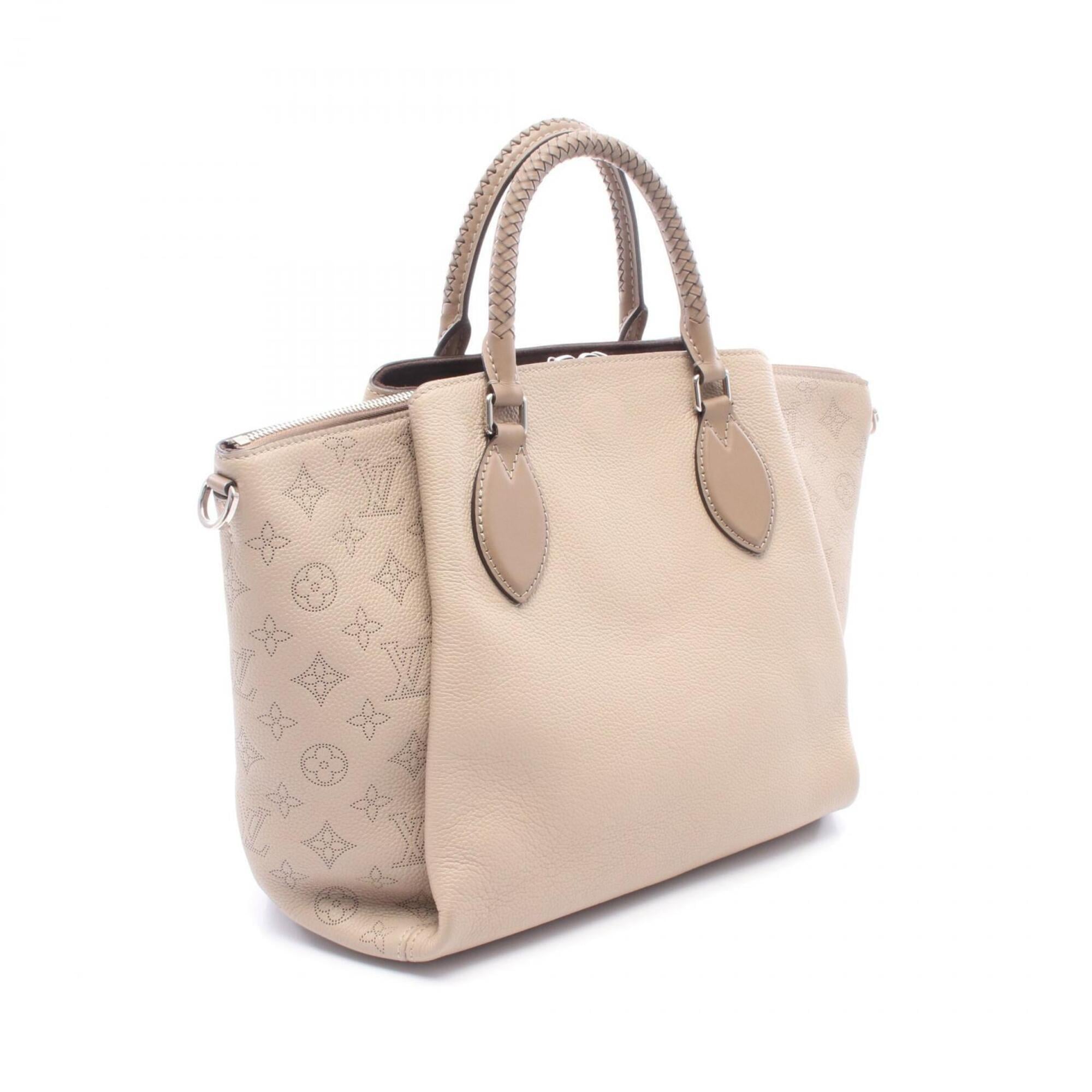 Louis Vuitton Mahina Beige Leather Handbag (Pre-Owned)