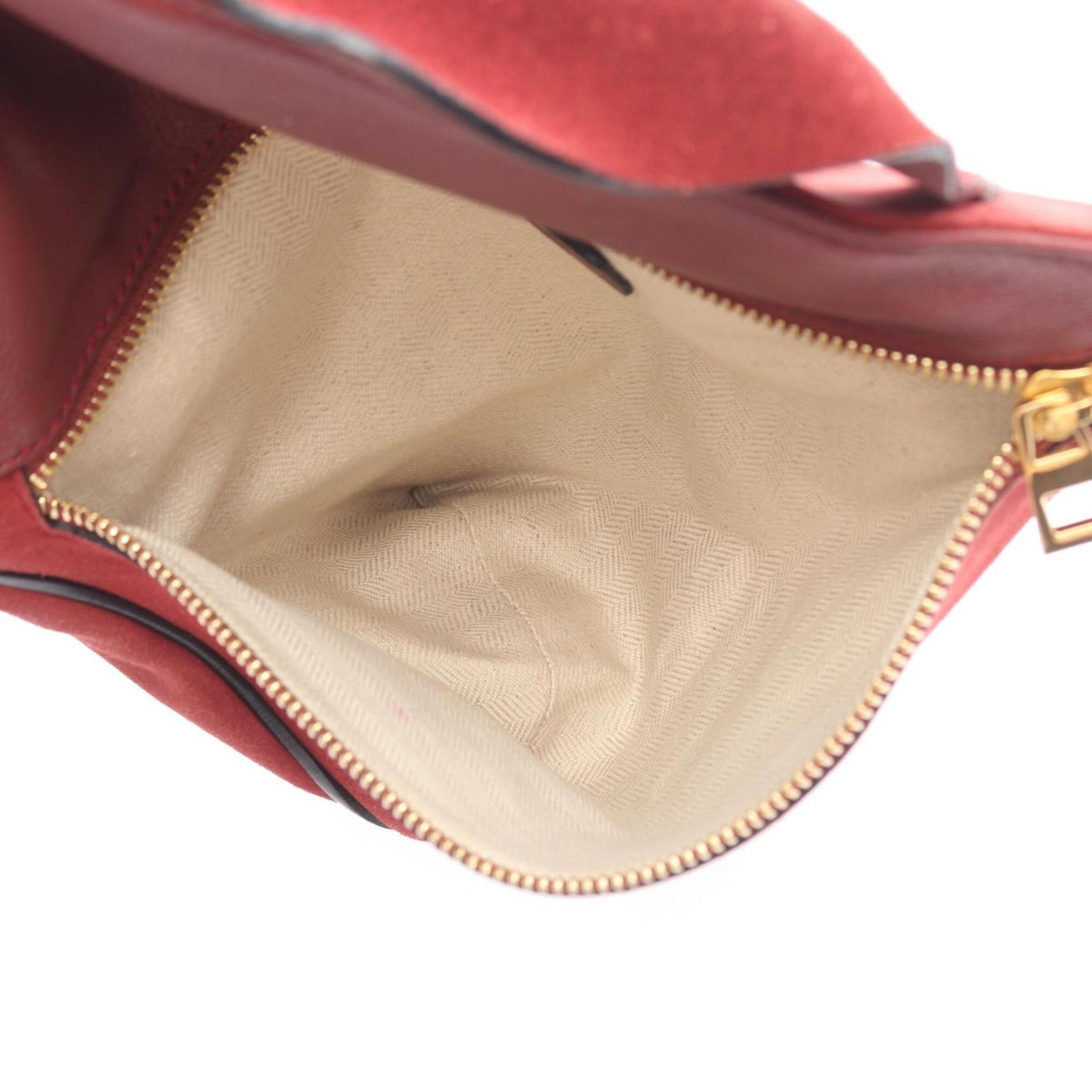 Loewe Bordeaux Suede Clutch Bag Handbag (Pre-Owned)