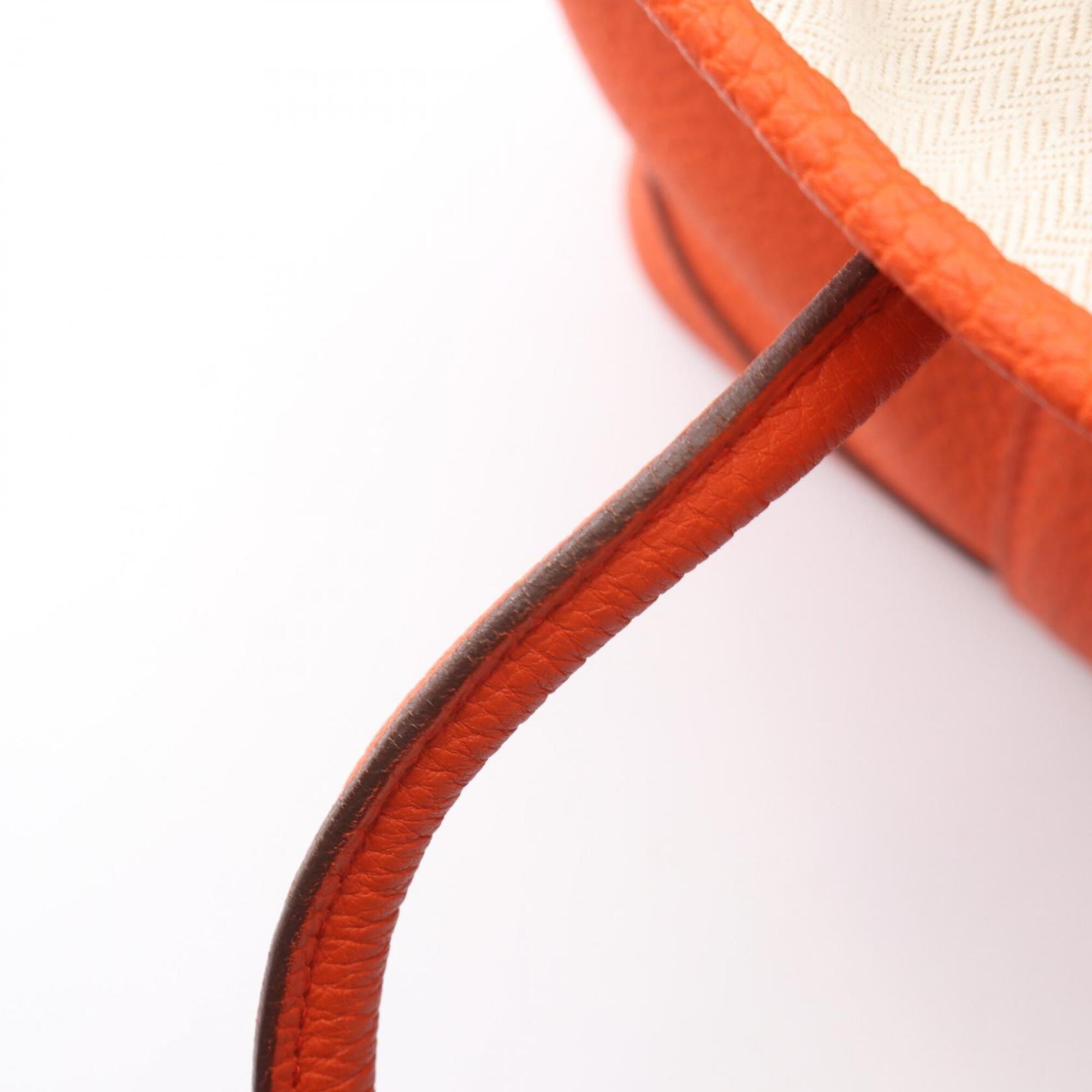 Hermes Garden Orange Negonda Leather Handbag Tote Bag (Pre-Owned)
