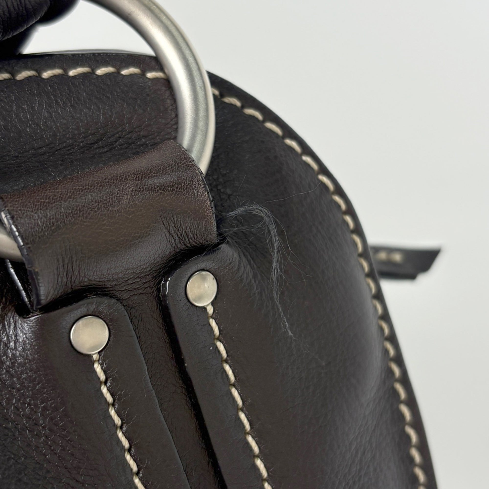 Celine Dark Brown Leather Handbag (Pre-Owned)