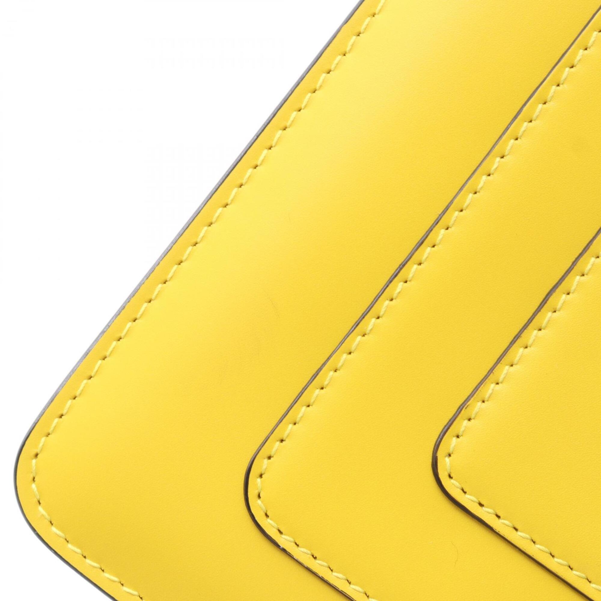 Bvlgari Yellow Leather Handbag Shoulder Bag (Pre-Owned)