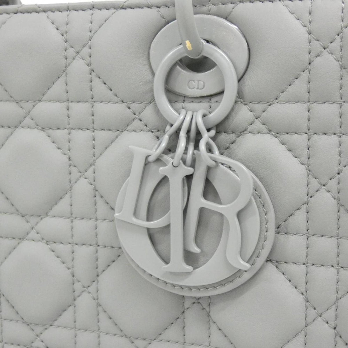Christian Dior Gray Leather Handbag (Pre-Owned)