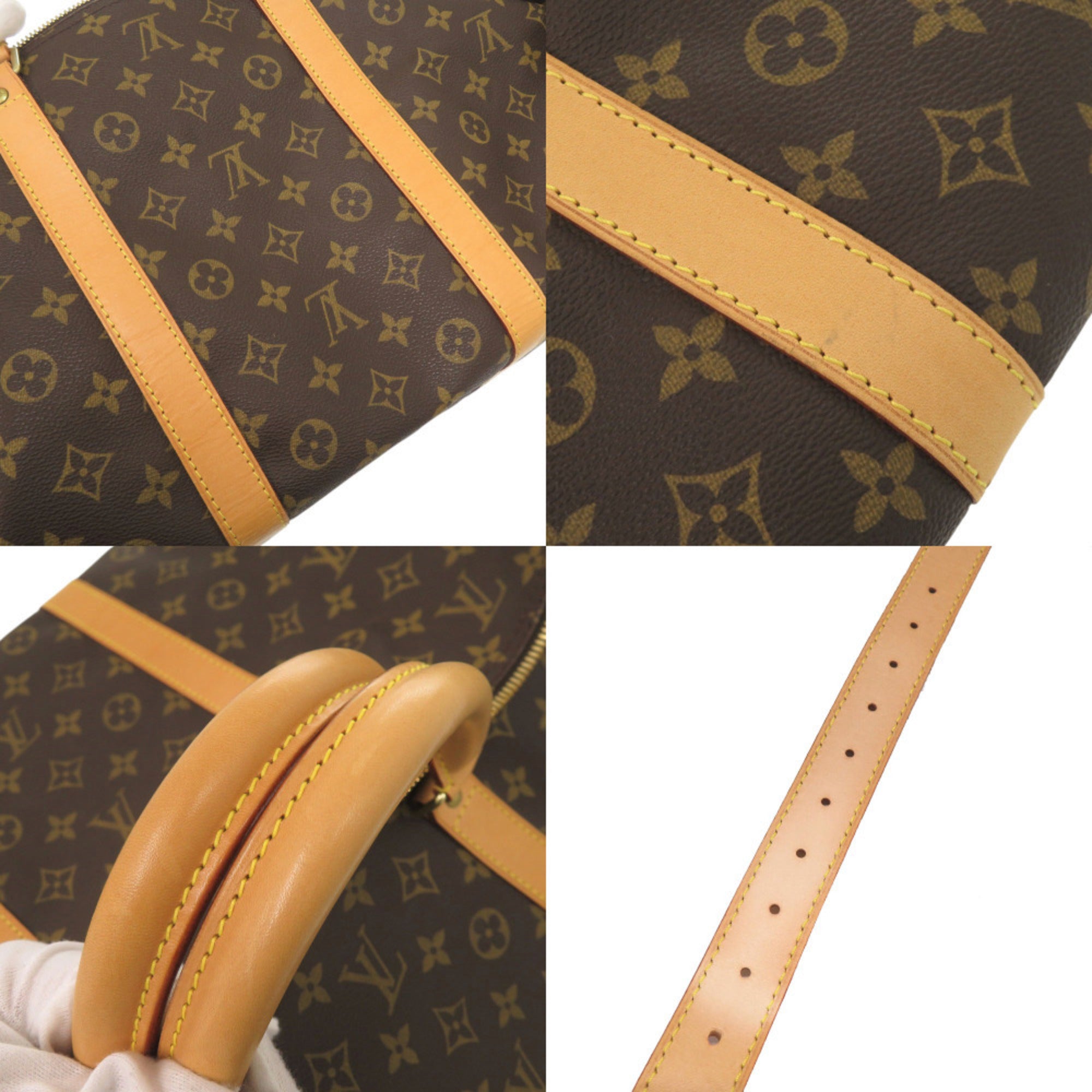 Louis Vuitton Brown Monogram Canvas Boston Bag (Pre-Owned)