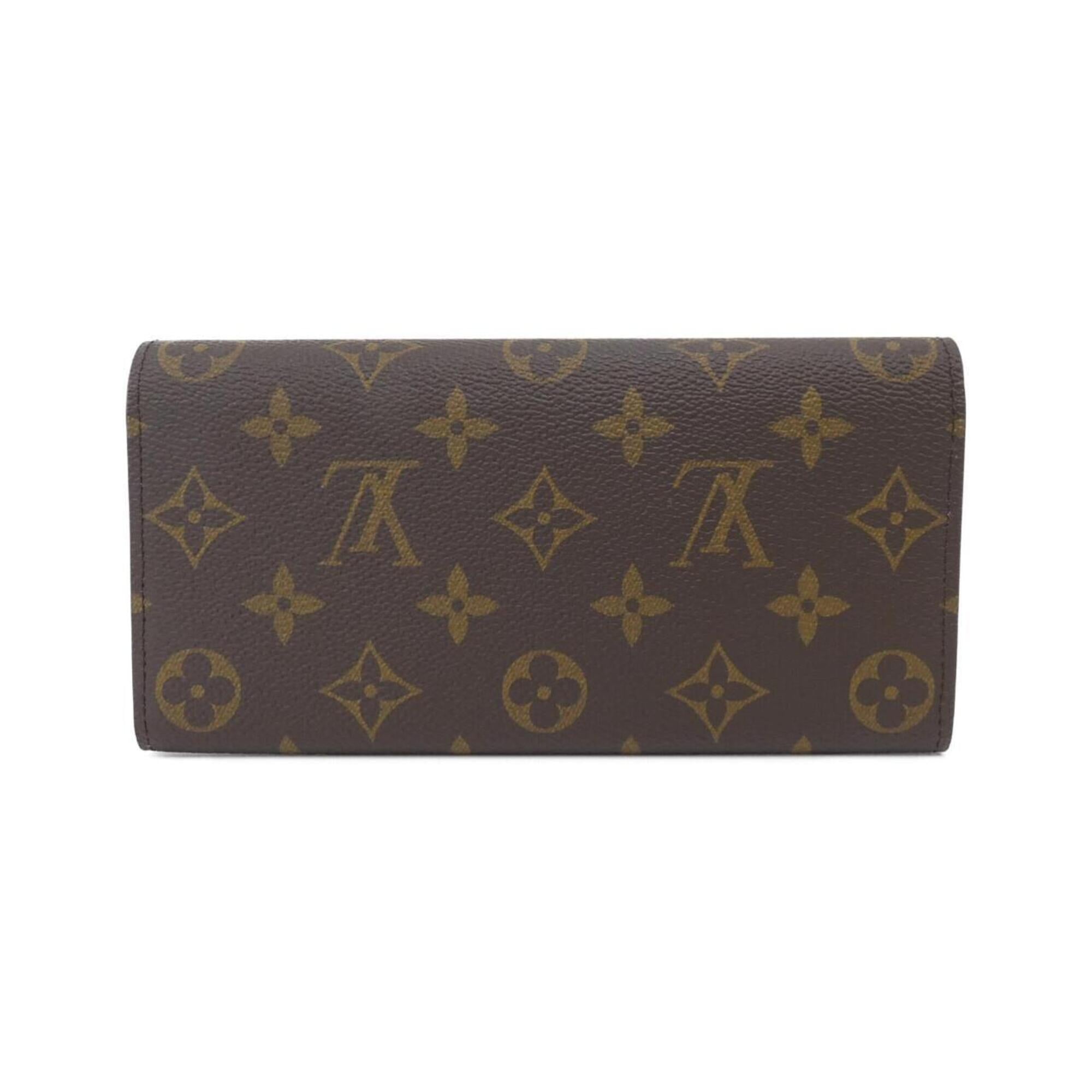 Louis Vuitton Brown Coated Canvas Long Wallet (Bi-Fold) (Pre-Owned)