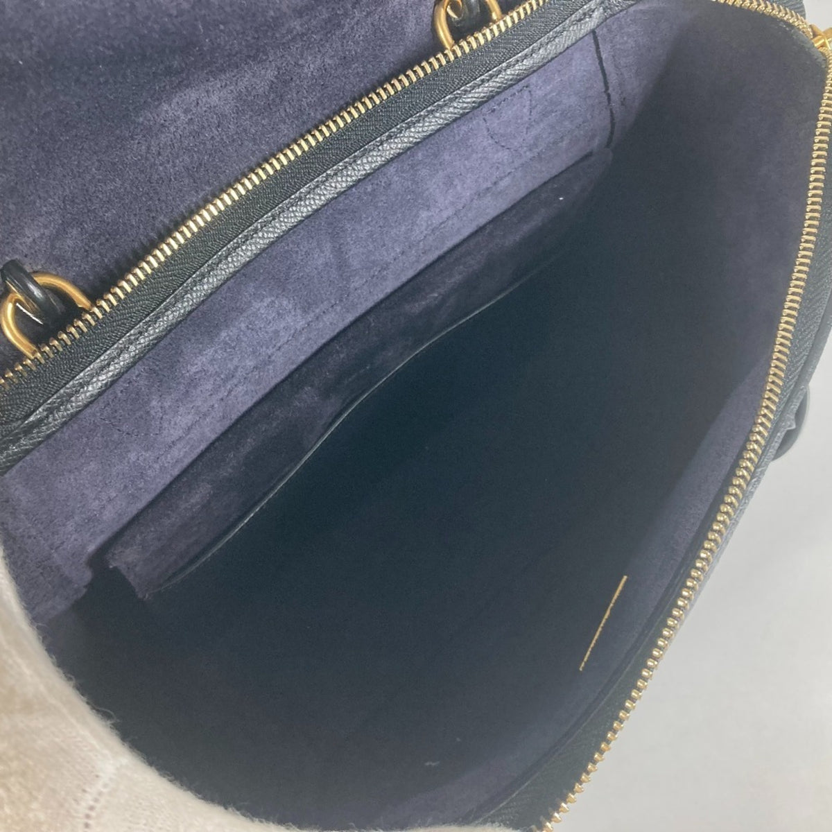 Celine Black Leather Handbag Shoulder Bag (Pre-Owned)