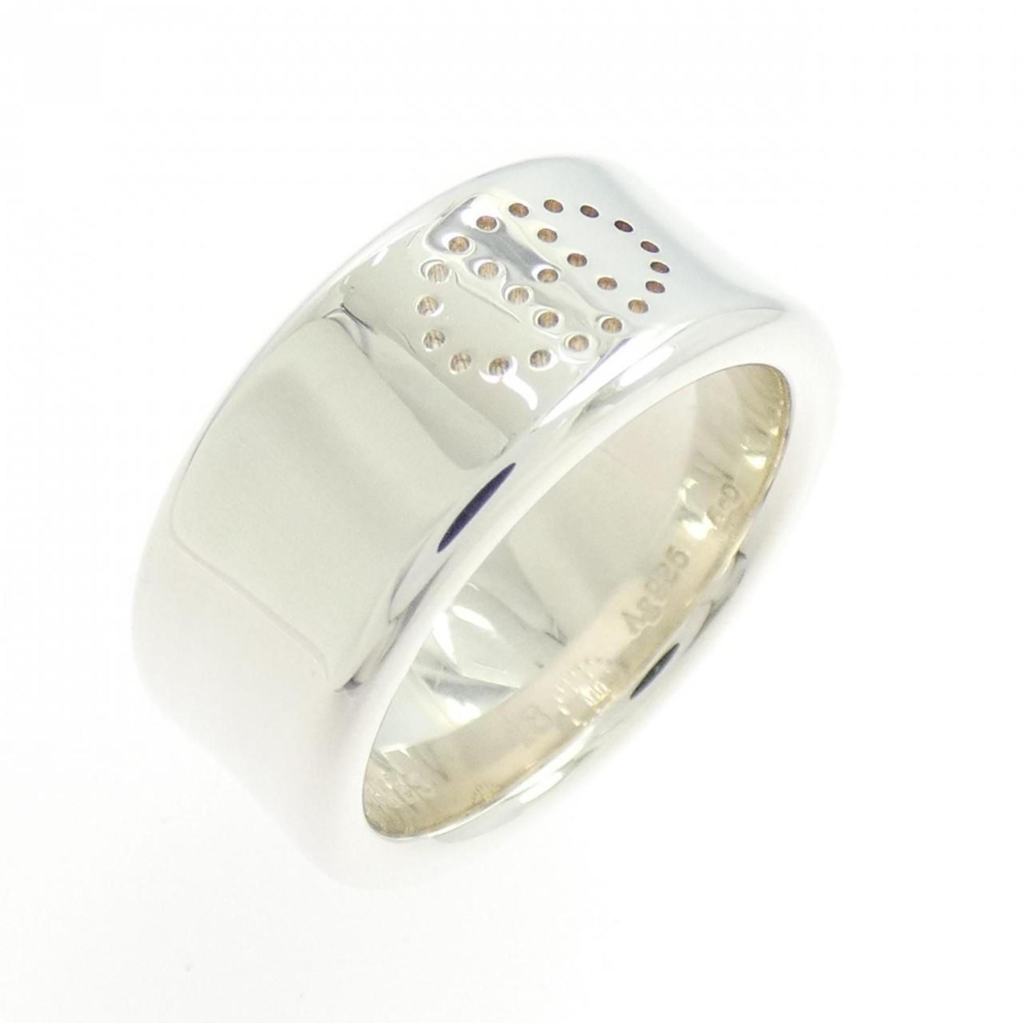 Hermes Silver 925 Band Ring (Pre-Owned)