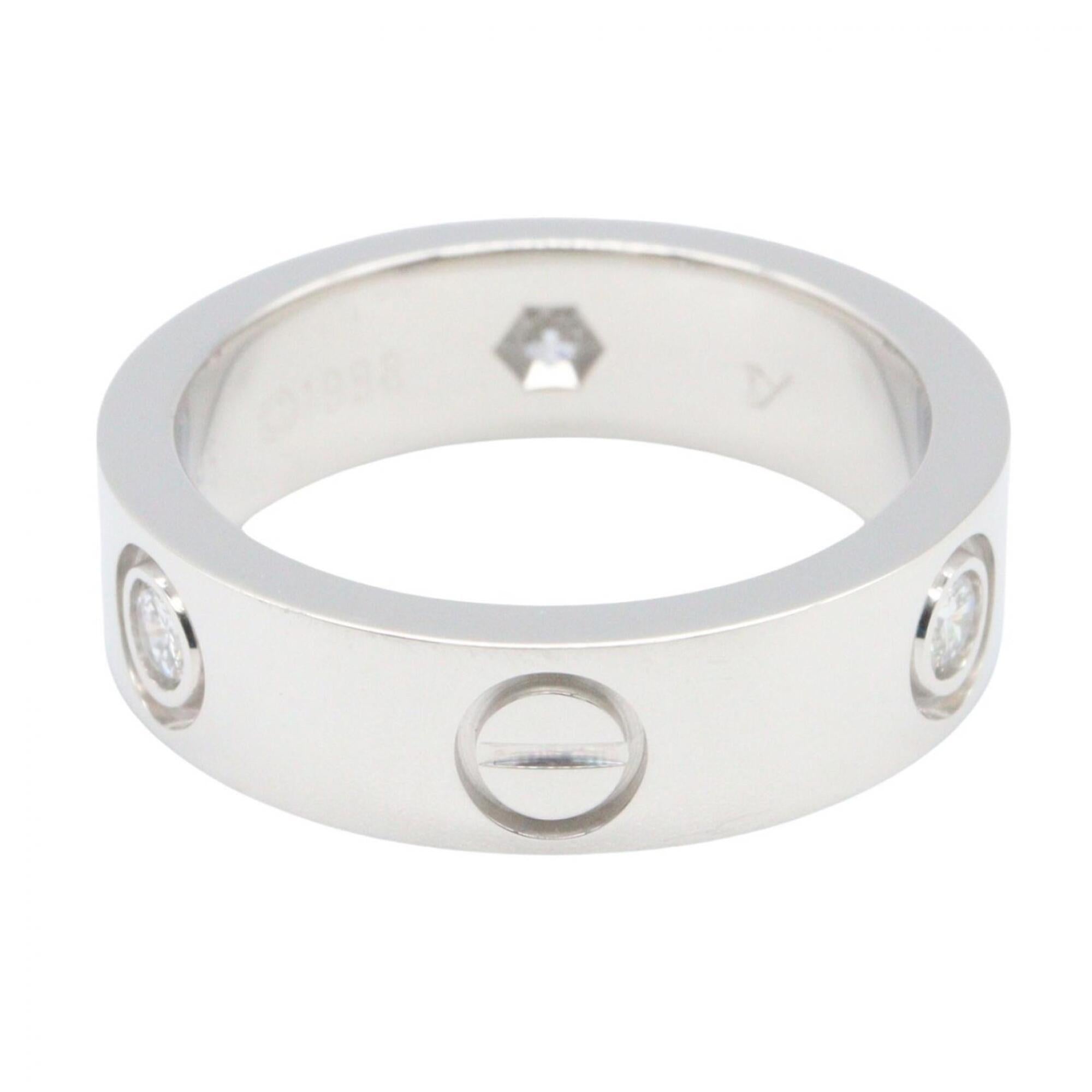 Cartier Silver Clear White Gold (18K) Band Ring (Pre-Owned)