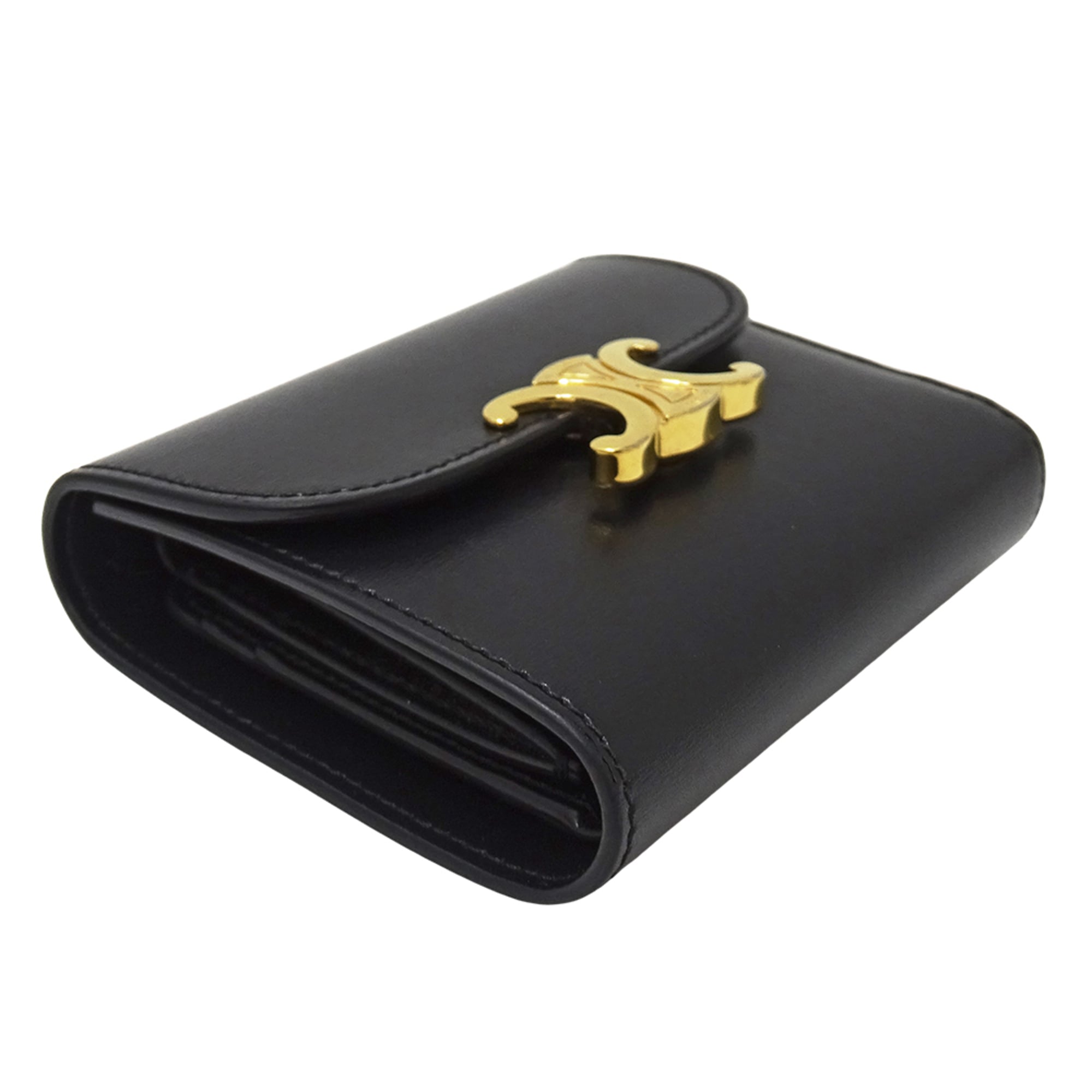 Celine Black Leather Wallet (Bi-Fold) (Pre-Owned)