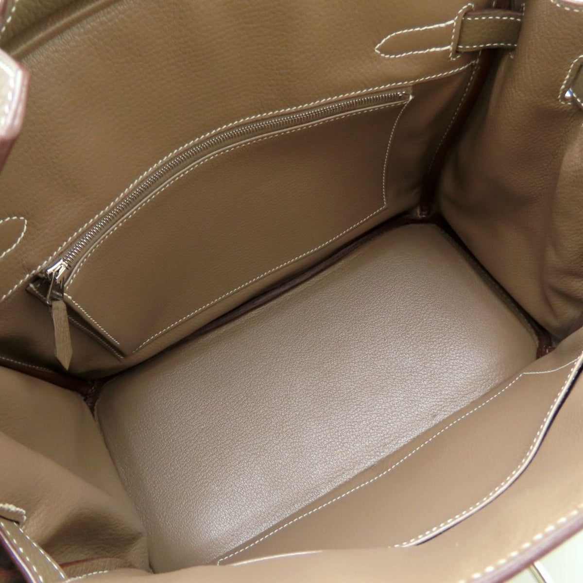 Hermes Birkin Etoupe Gray Togo Leather Handbag (Pre-Owned)