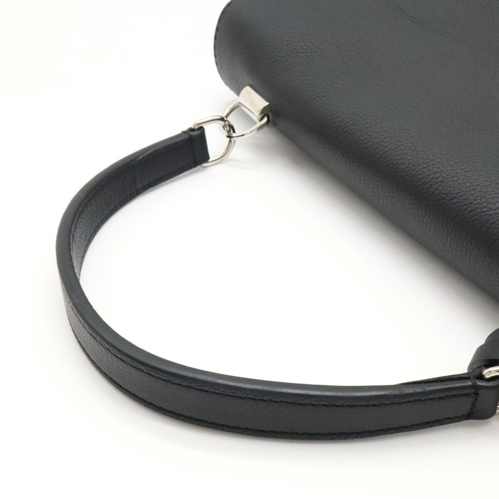 Louis Vuitton Black Noir Leather Handbag Shoulder Bag (Pre-Owned)