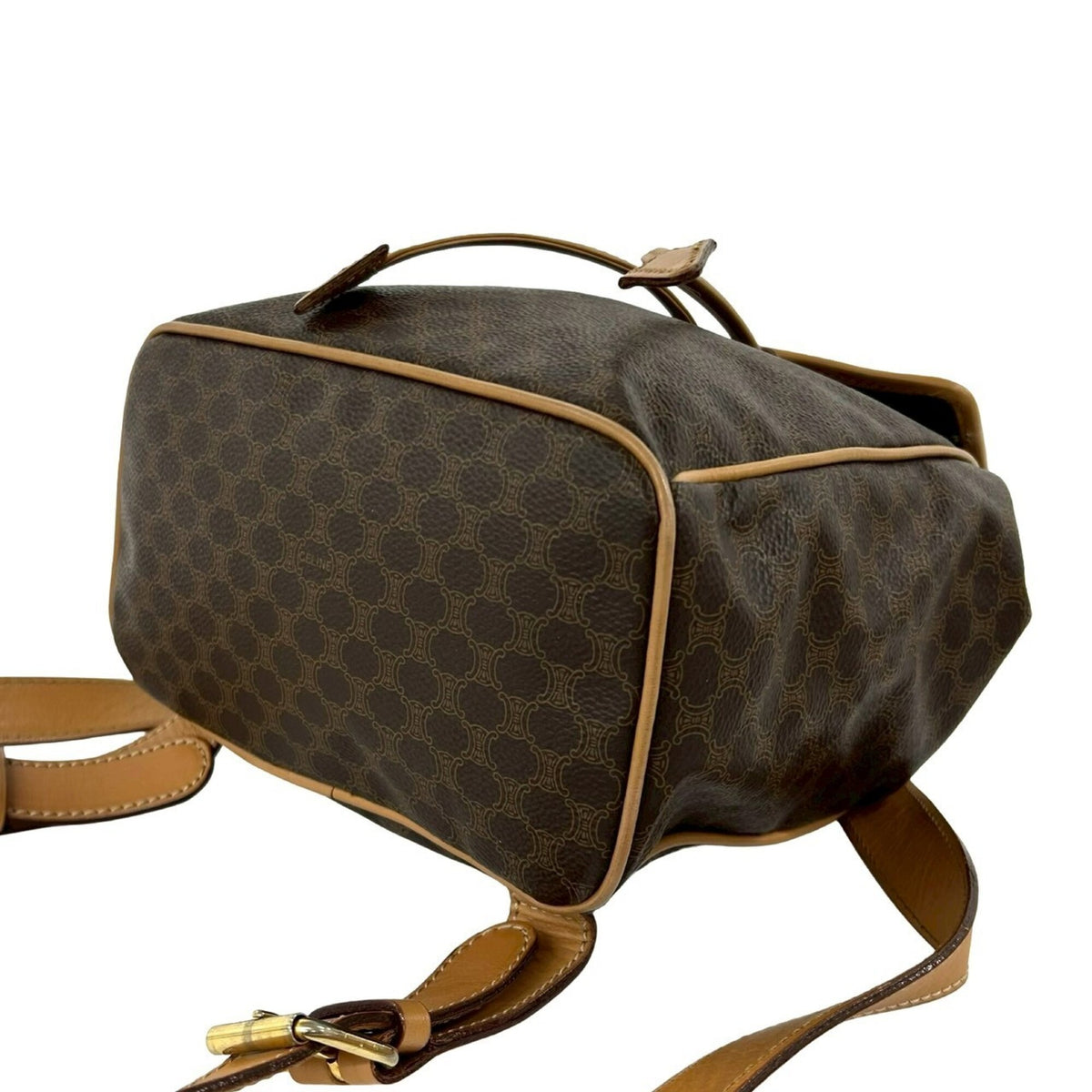 Celine Brown Leather Pvc Backpack (Pre-Owned)