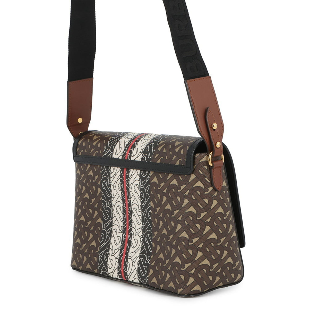 Burberry Brown Multi-Color Pvc Leather Handbag Shoulder Bag (Pre-Owned)