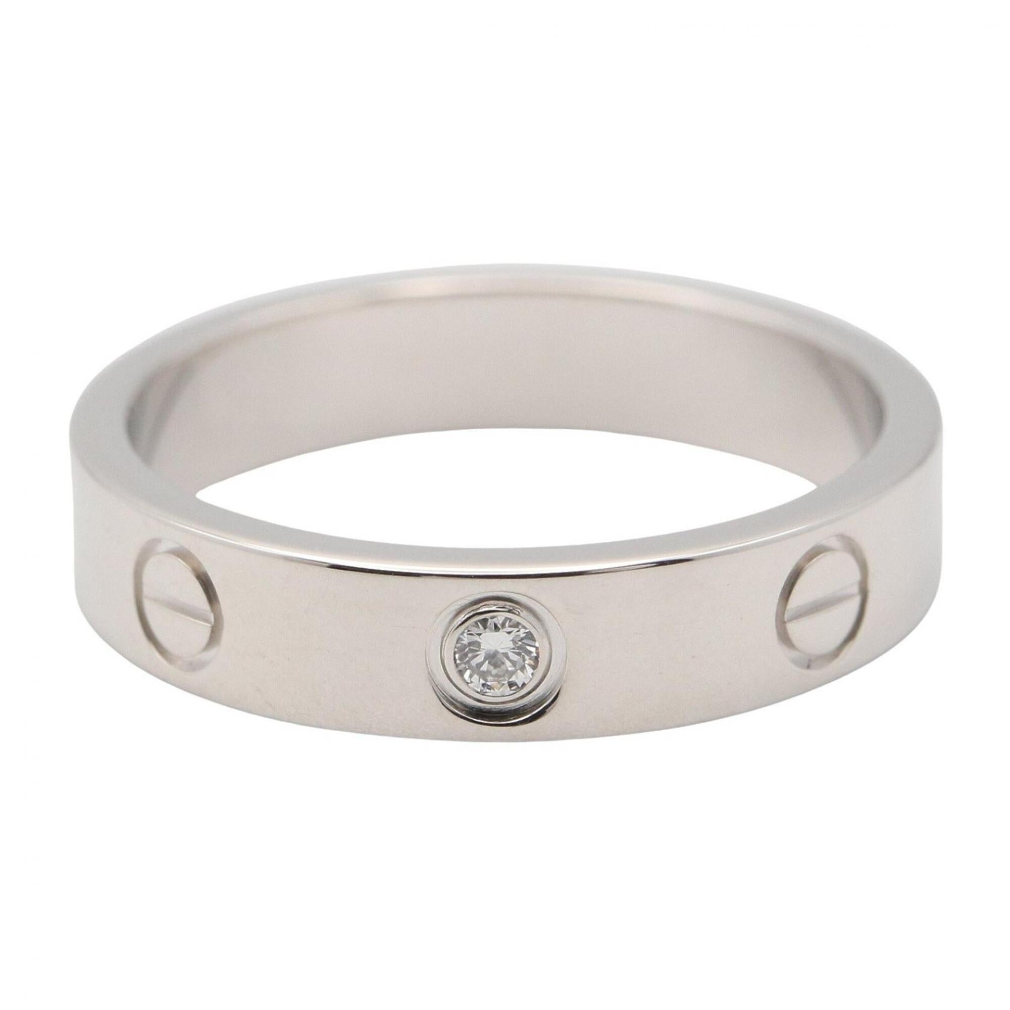 Cartier Silver Clear Band Ring (Pre-Owned)