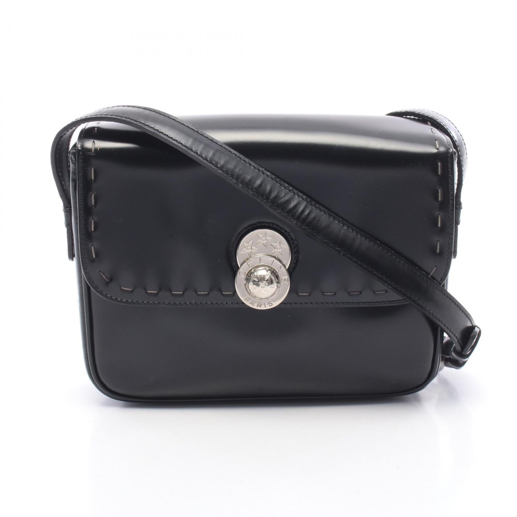 Celine Black Patent Leather Handbag Shoulder Bag (Pre-Owned)