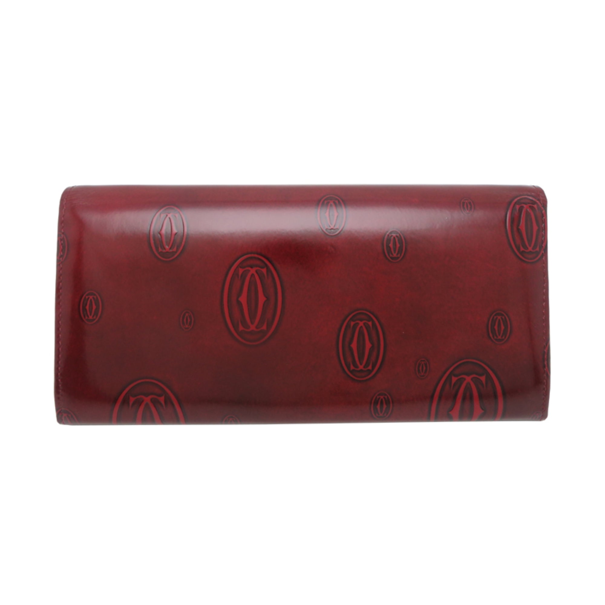 Cartier Bordeaux Red Color Long Wallet (Bi-Fold) (Pre-Owned)