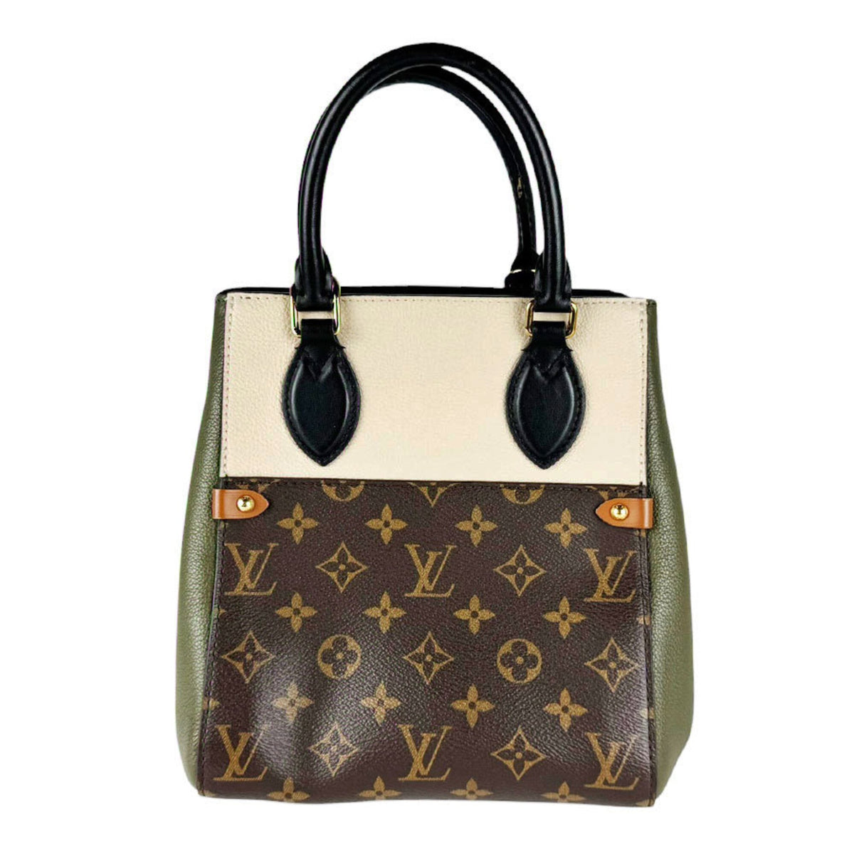 Louis Vuitton Brown Khaki Light Beige Monogram Monogram Leather Handbag Shoulder Bag (Pre-Owned)
