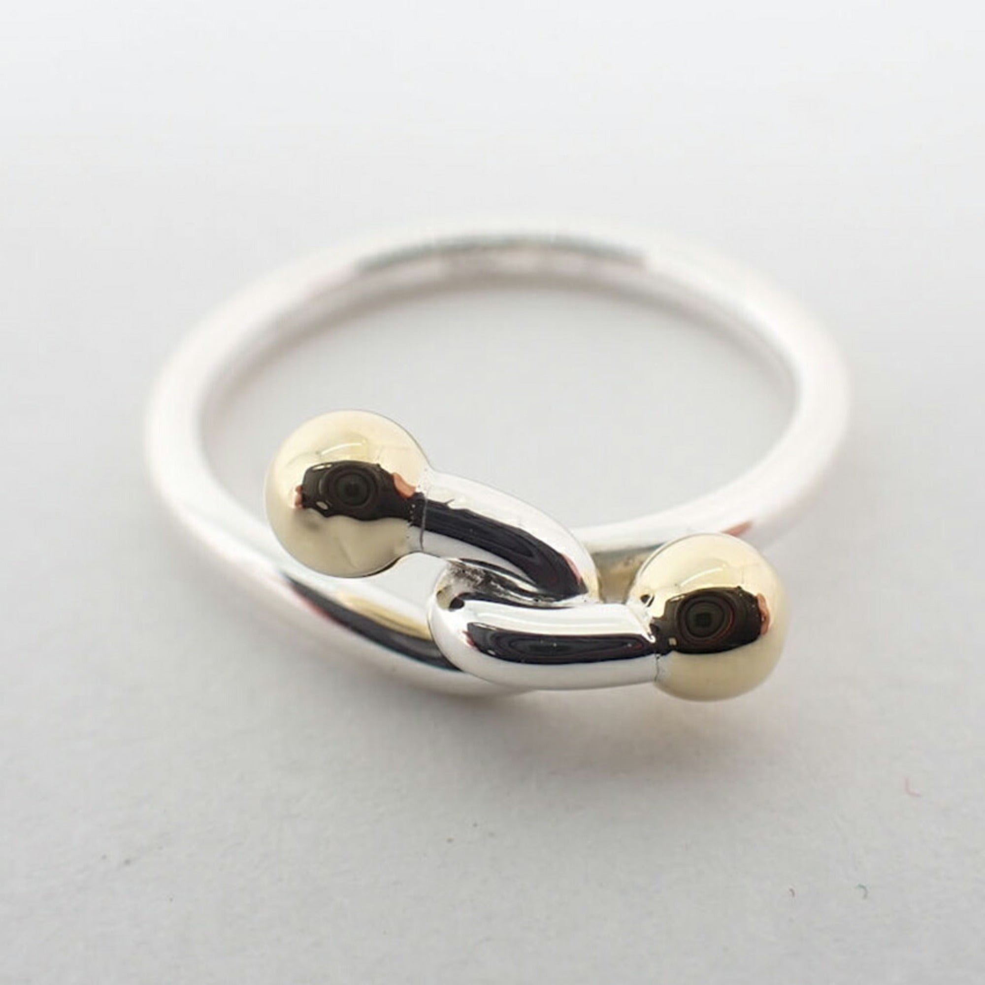 Tiffany Yellow Gold (18K) Sterling Silver 925 Band Ring (Pre-Owned)