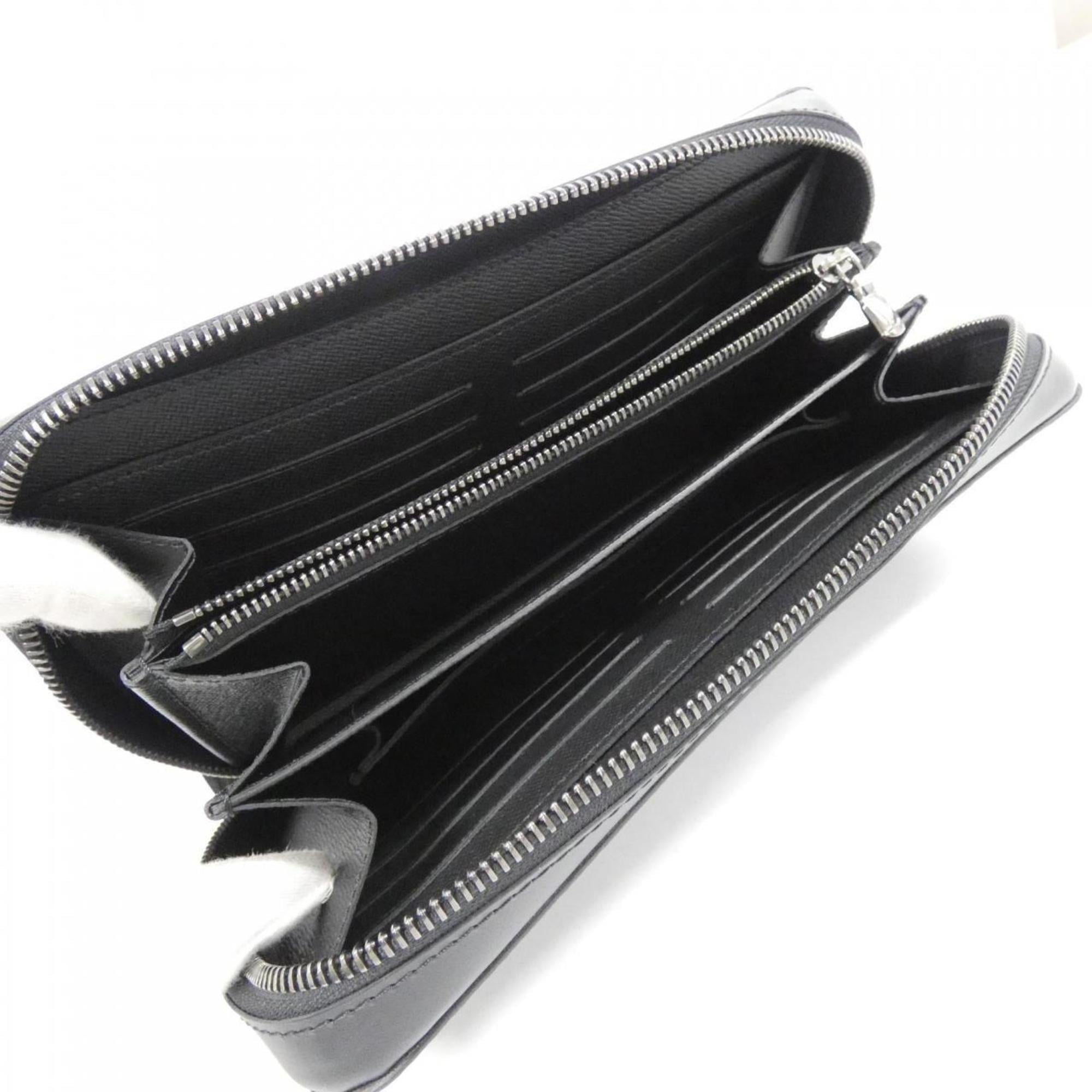 Louis Vuitton Black Coated Canvas Long Wallet (Bi-Fold) (Pre-Owned)