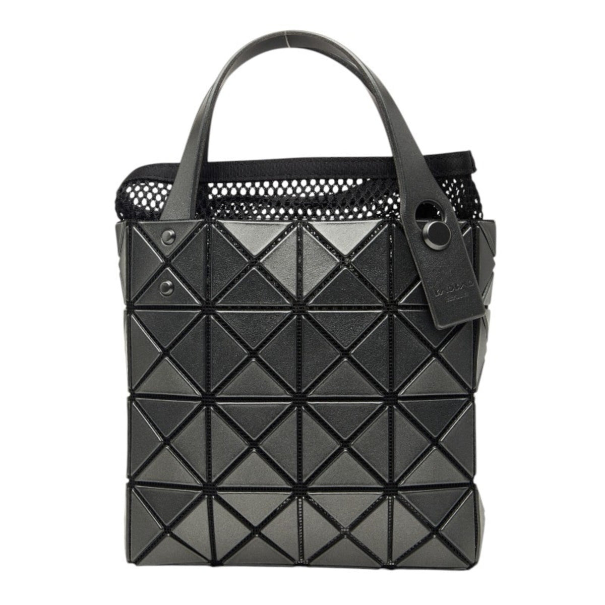 Issey Miyake Black Gray Pvc Handbag (Pre-Owned)