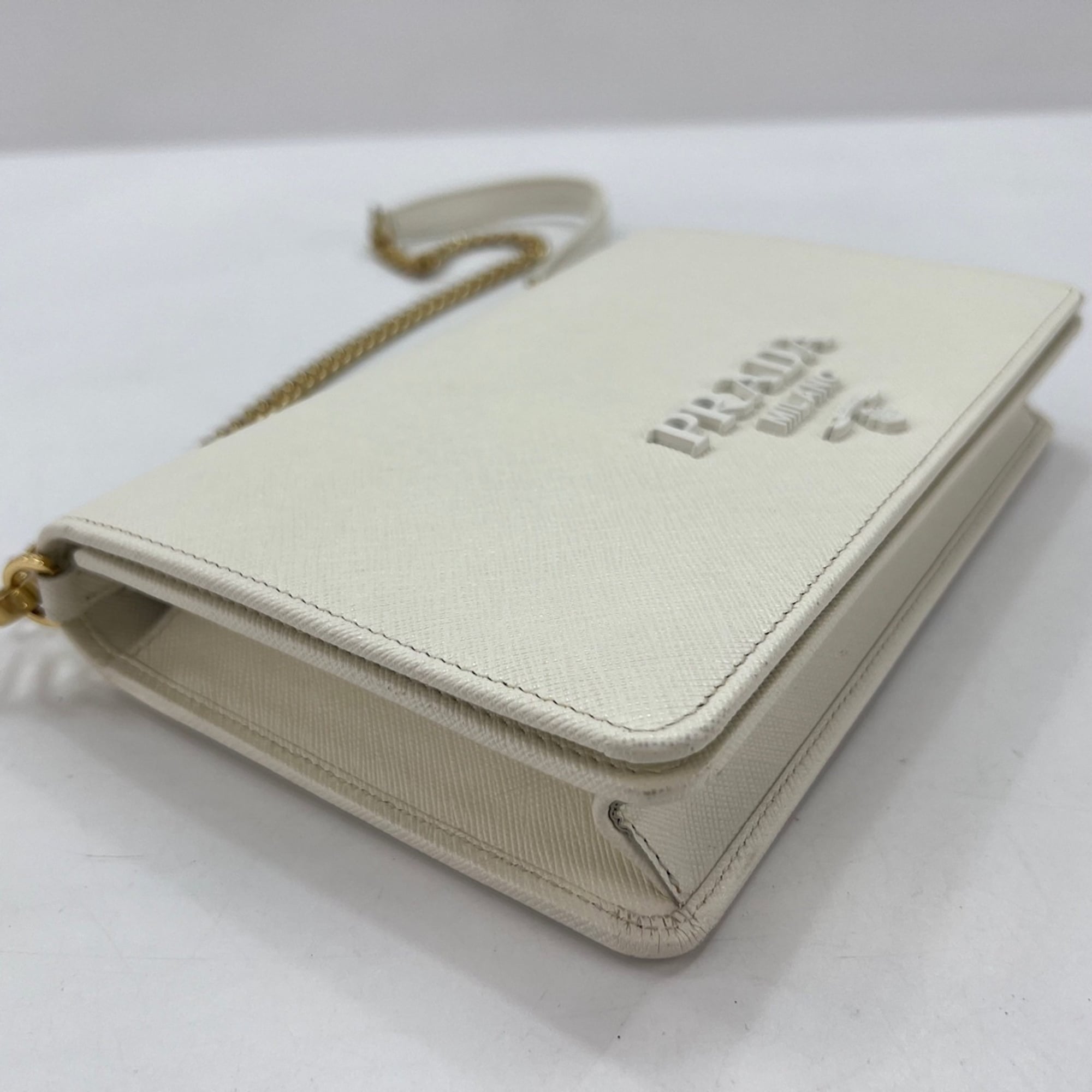 Prada Clear White Handbag Shoulder Bag (Pre-Owned)
