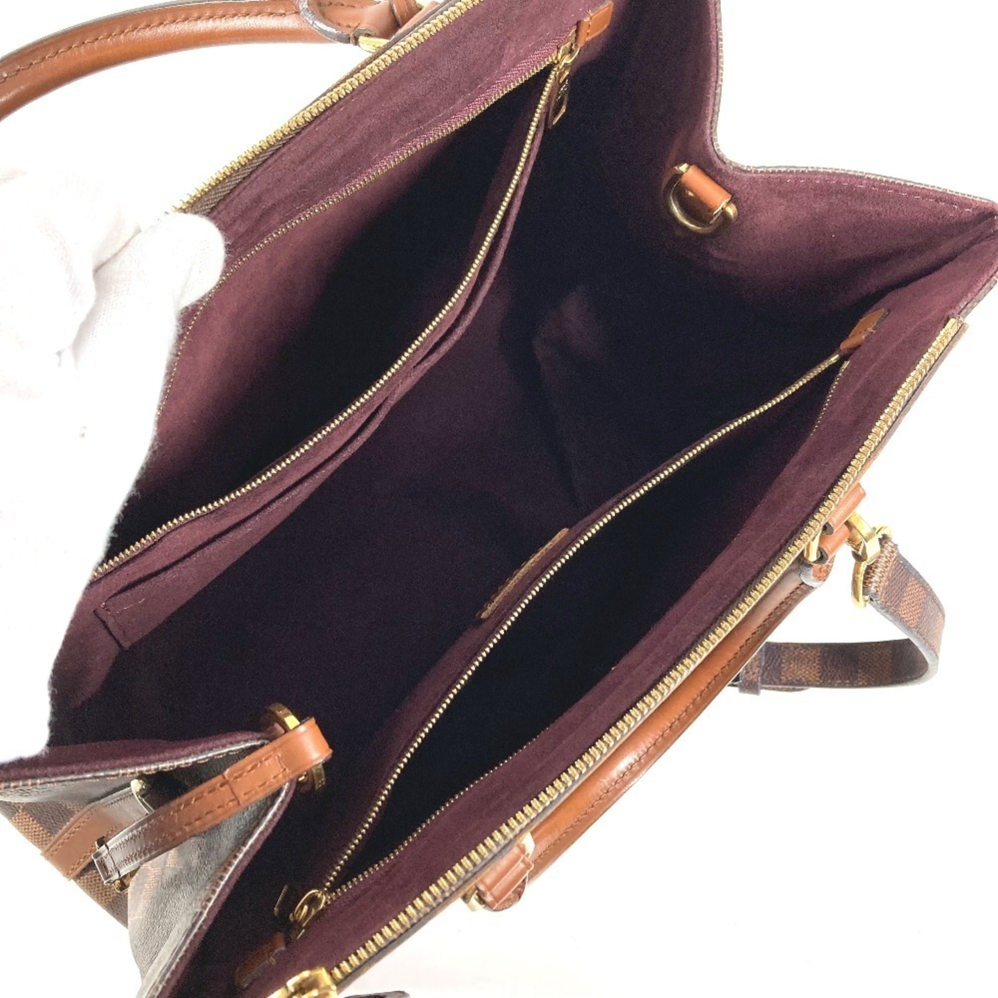 Louis Vuitton Brown Damier Canvas Handbag Shoulder Bag Tote Bag (Pre-Owned)