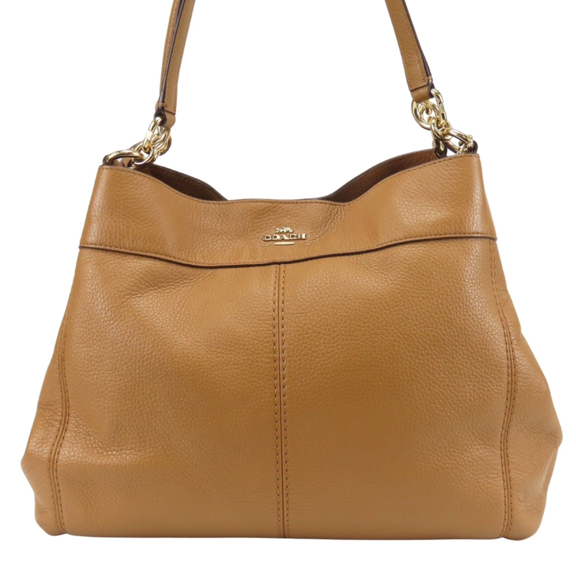 Coach Camel Leather Tote Bag (Pre-Owned)
