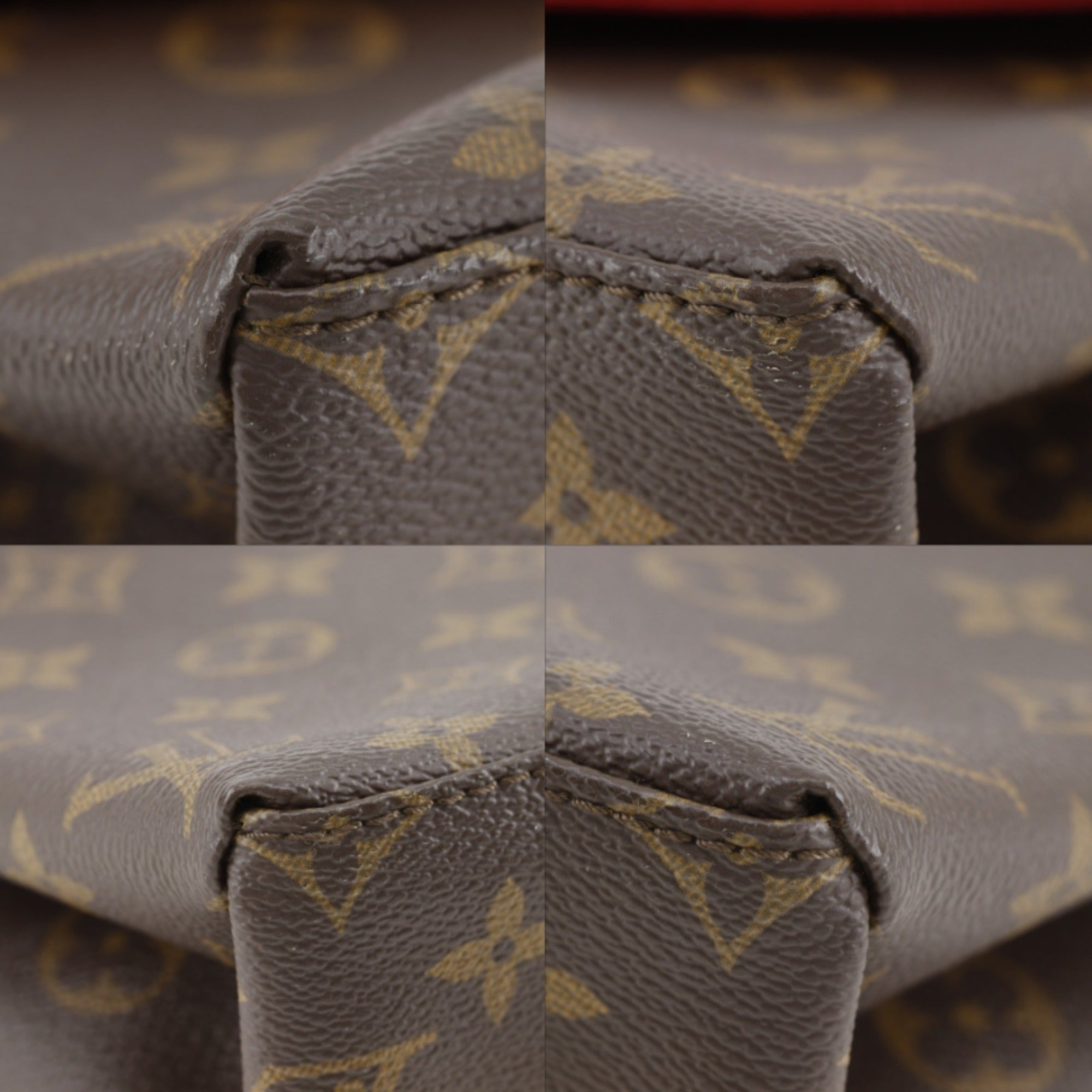 Louis Vuitton Monogram Brown Red Color Monogram Epi Leather Shoulder Bag (Pre-Owned)