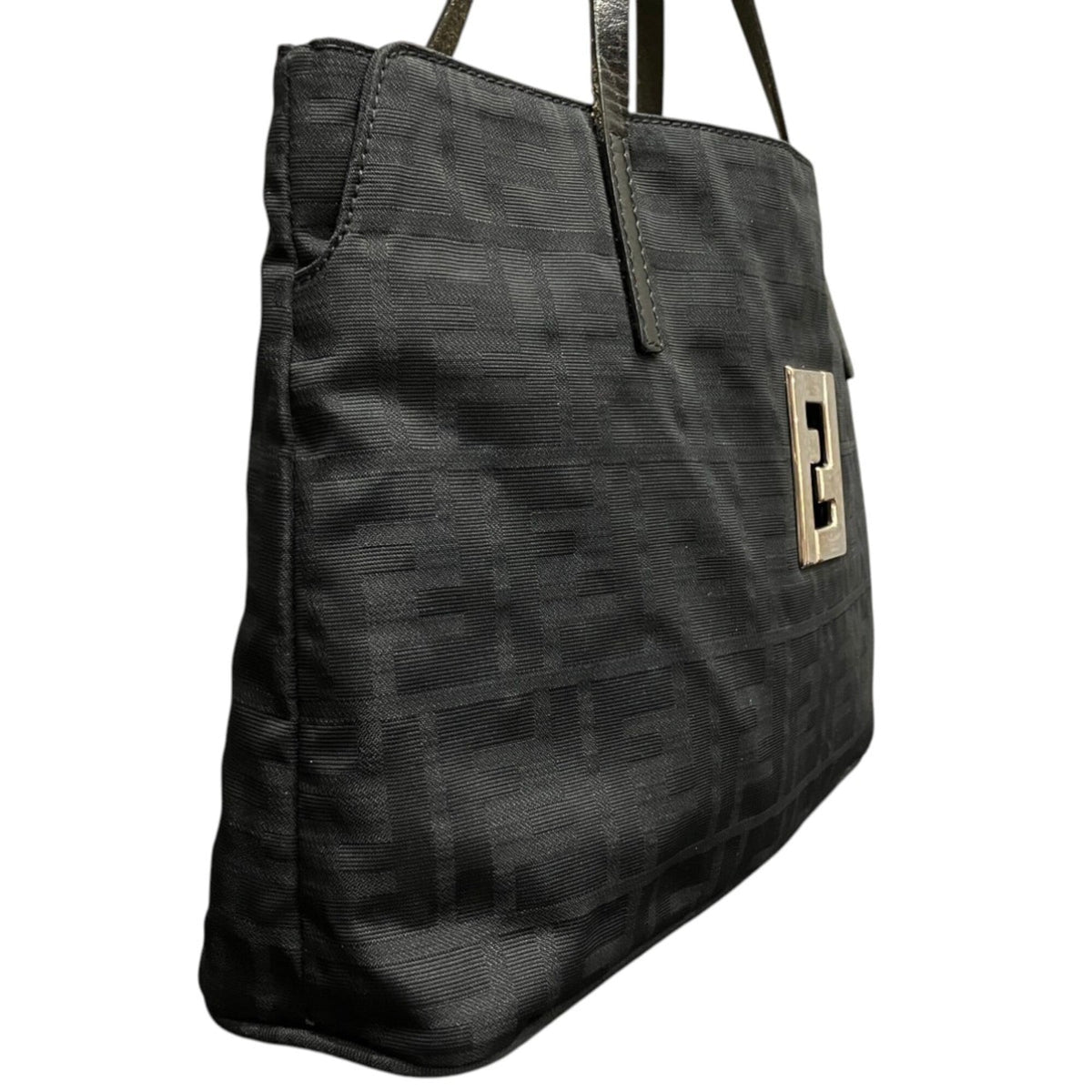 Fendi Black Nylon Leather Handbag (Pre-Owned)