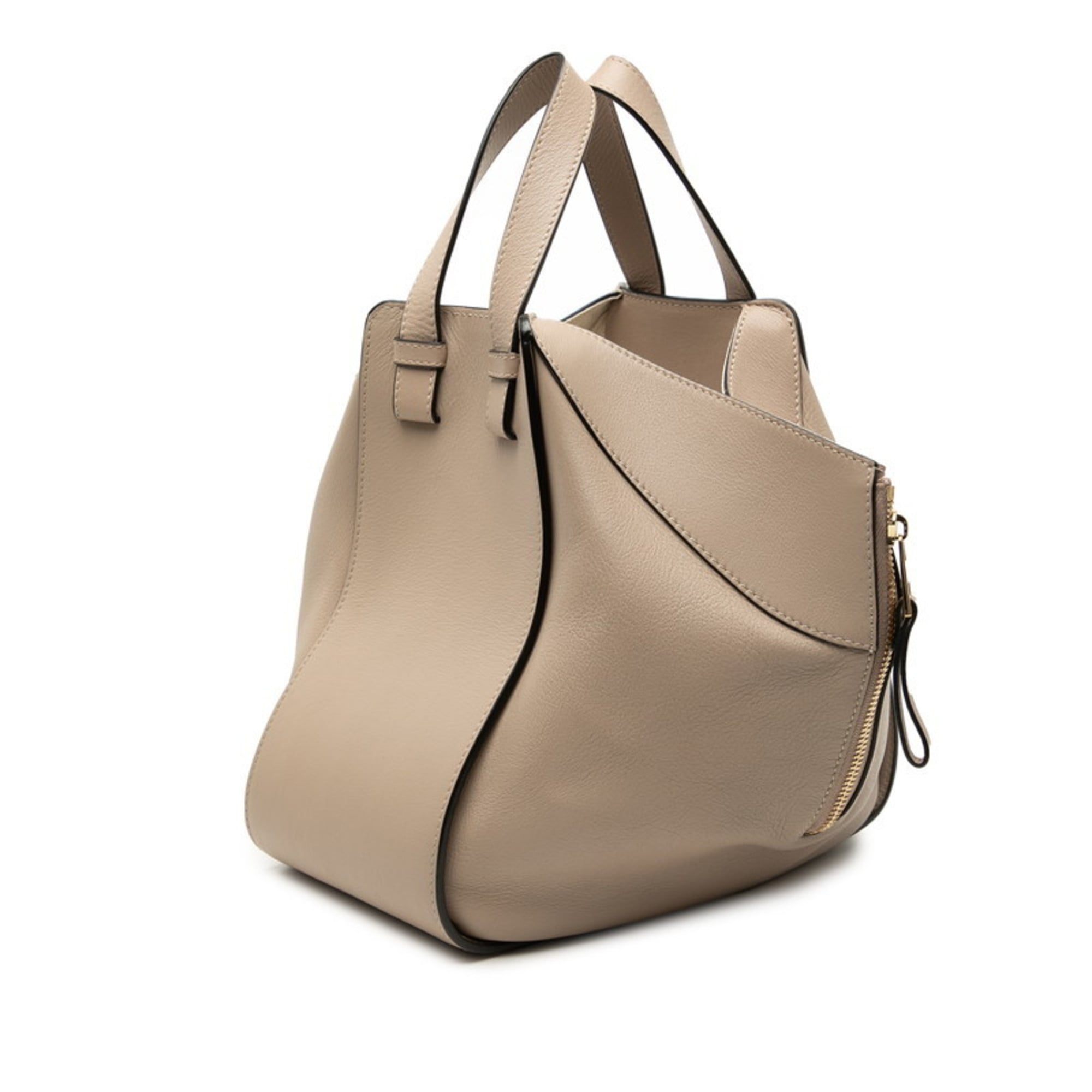 Loewe Beige Leather Handbag Shoulder Bag (Pre-Owned)