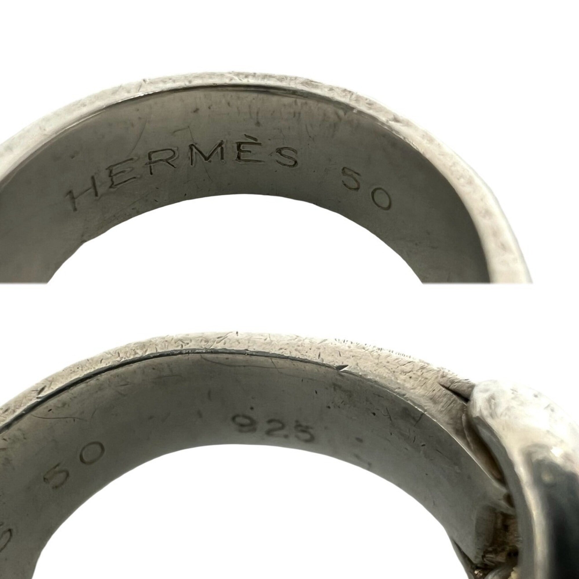 Hermes Gold Silver Yellow Gold (18K) Silver 925 Band Ring (Pre-Owned)