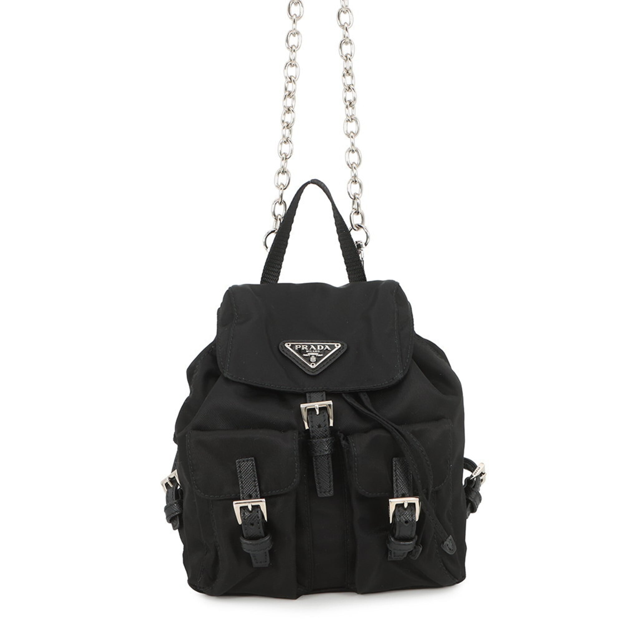 Prada Black Nylon Handbag Shoulder Bag (Pre-Owned)