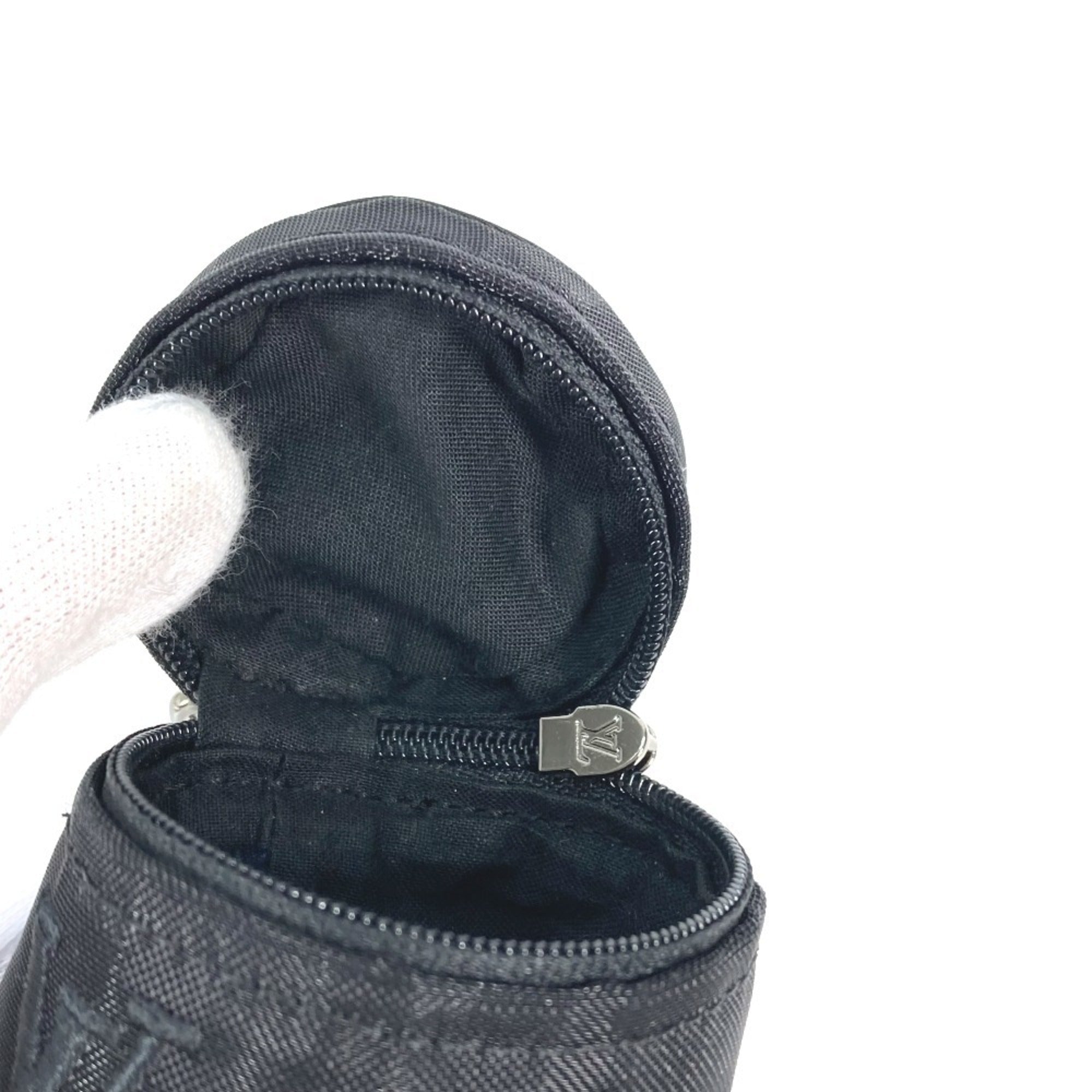 Louis Vuitton Black Monogram Cotton Polyester Pouch (Pre-Owned)