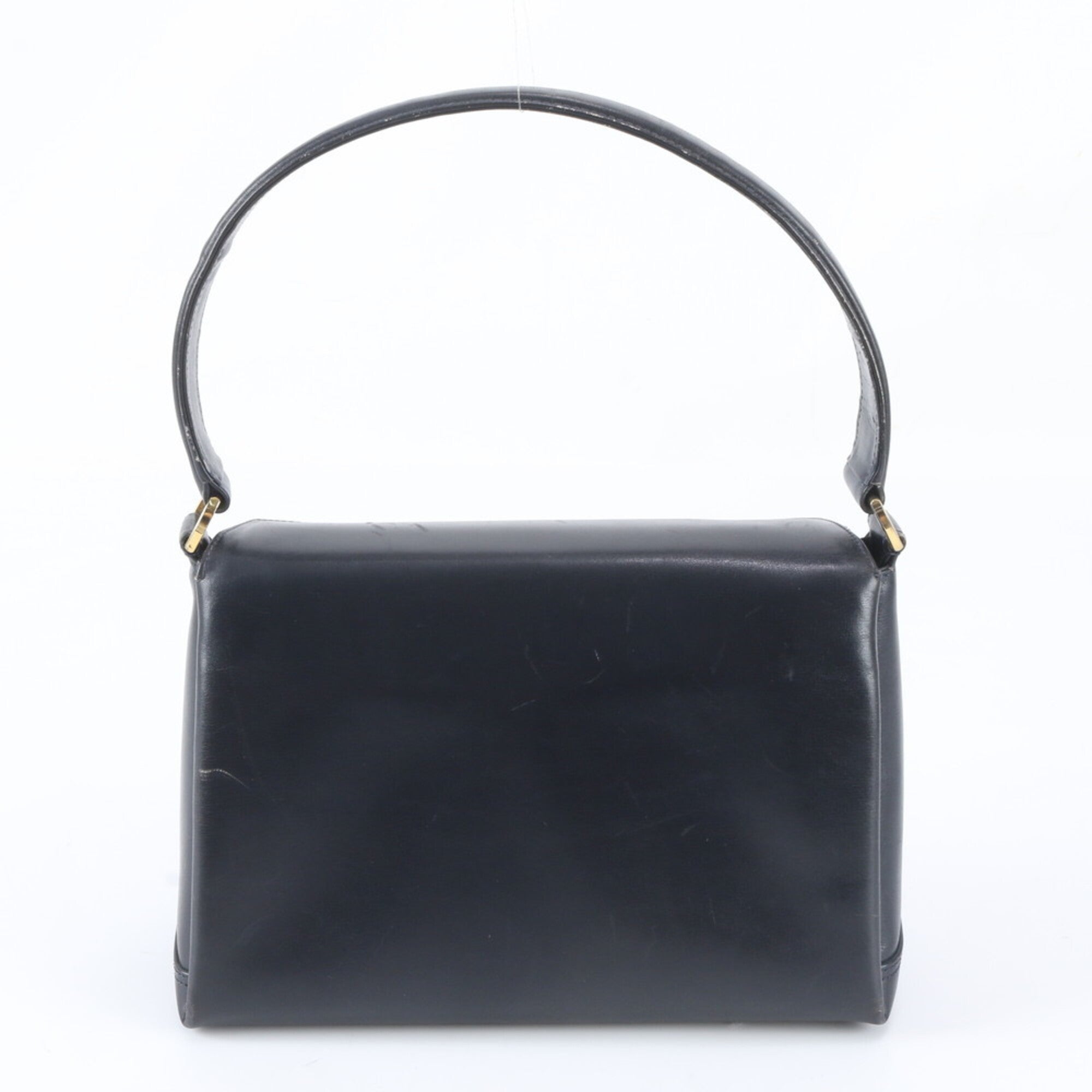 Gucci Dark Navy Navy Leather Handbag Shoulder Bag (Pre-Owned)