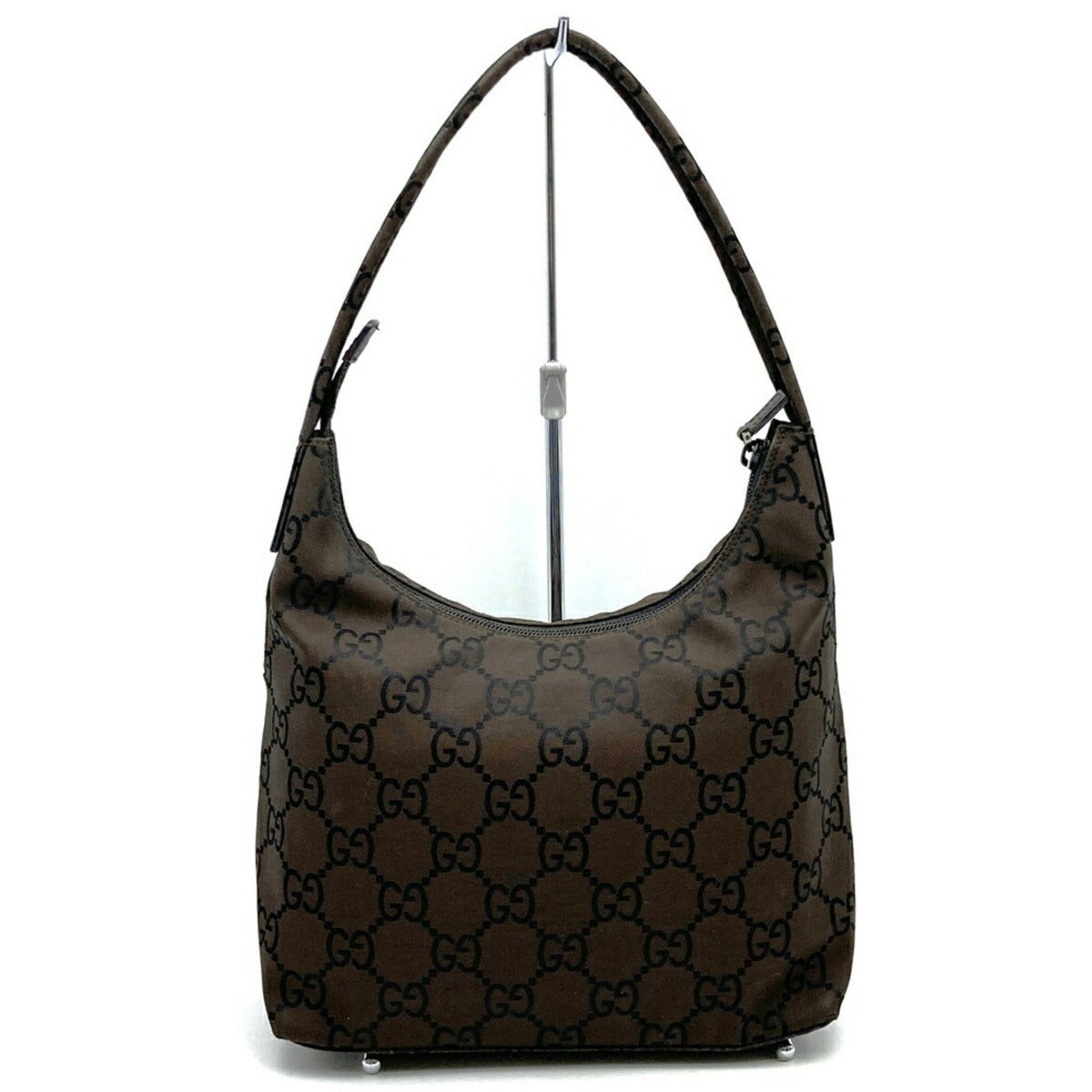 Gucci Brown Nylon Handbag Shoulder Bag (Pre-Owned)