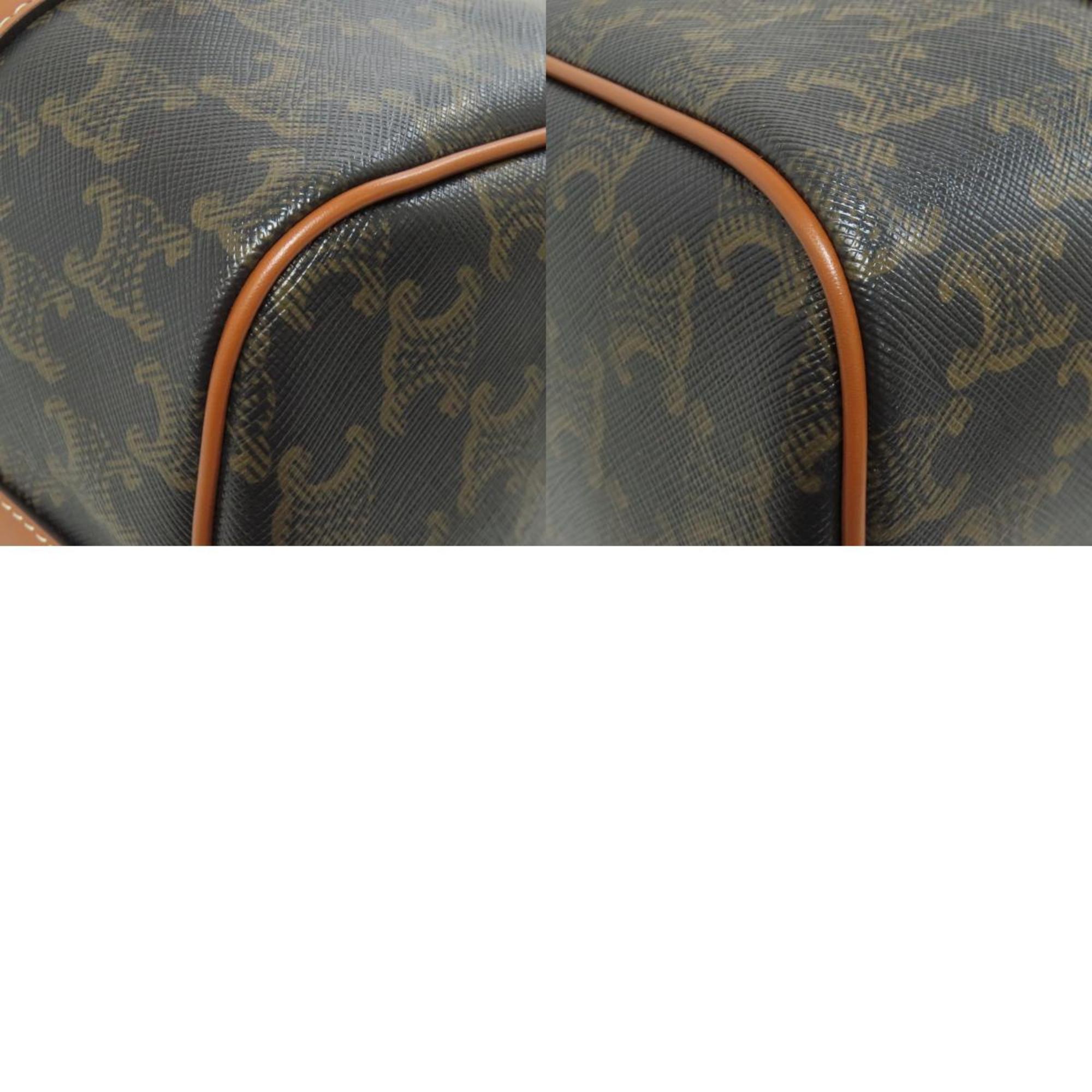 Celine Macadam Brown Leather Shoulder Bag (Pre-Owned)