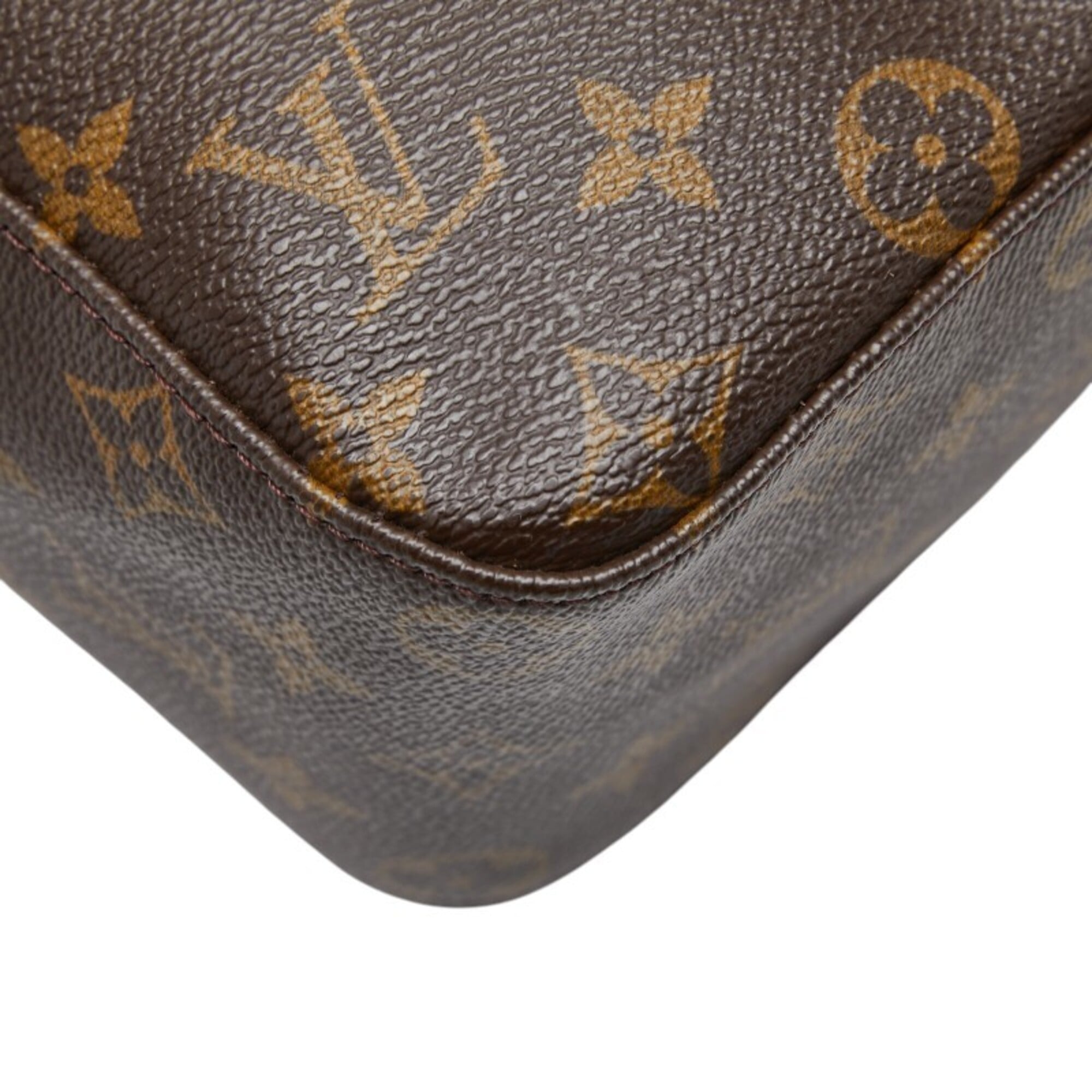 Louis Vuitton Brown Pvc Leather Handbag Shoulder Bag (Pre-Owned)