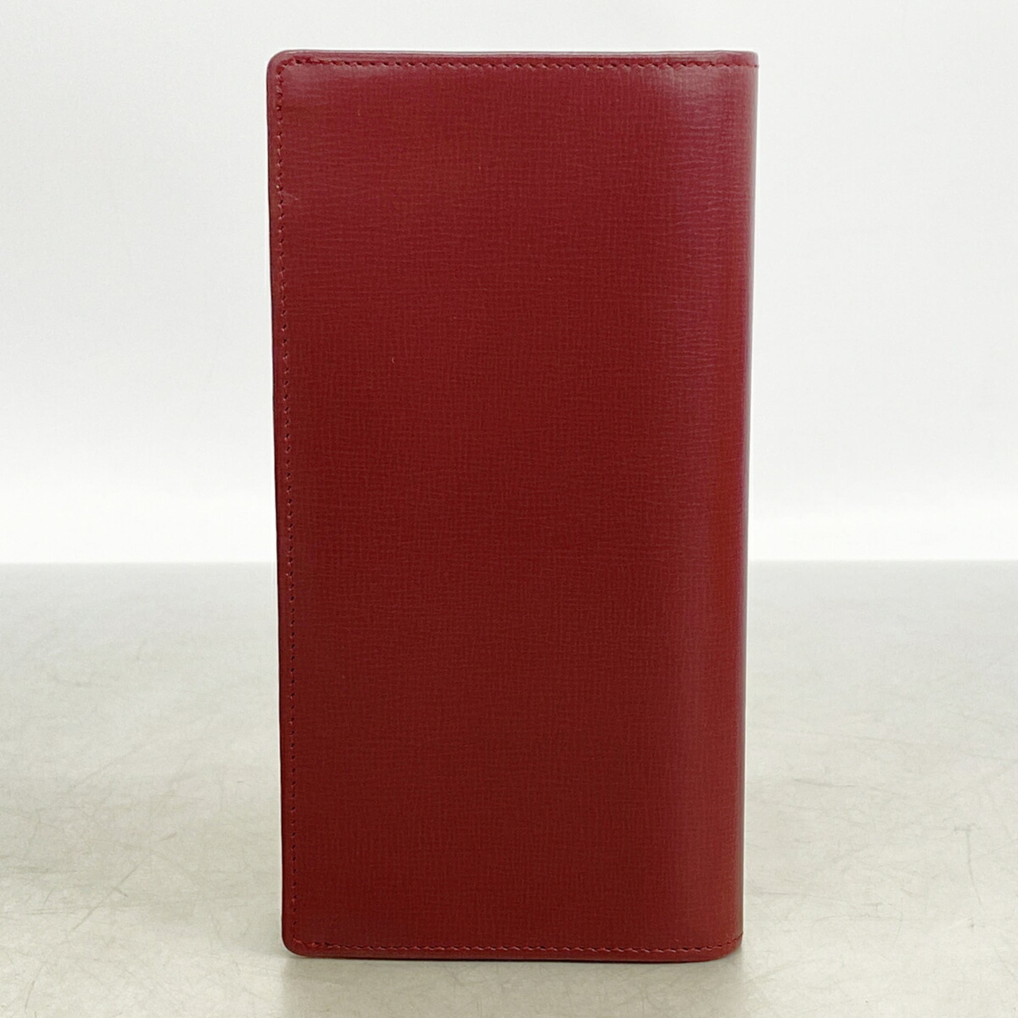 Cartier Bordeaux Leather Long Wallet (Bi-Fold) (Pre-Owned)