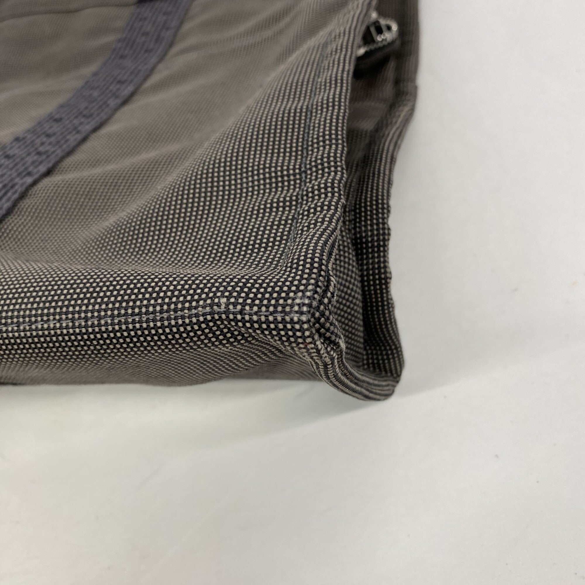 Hermes Gray Canvas Tote Bag (Pre-Owned)