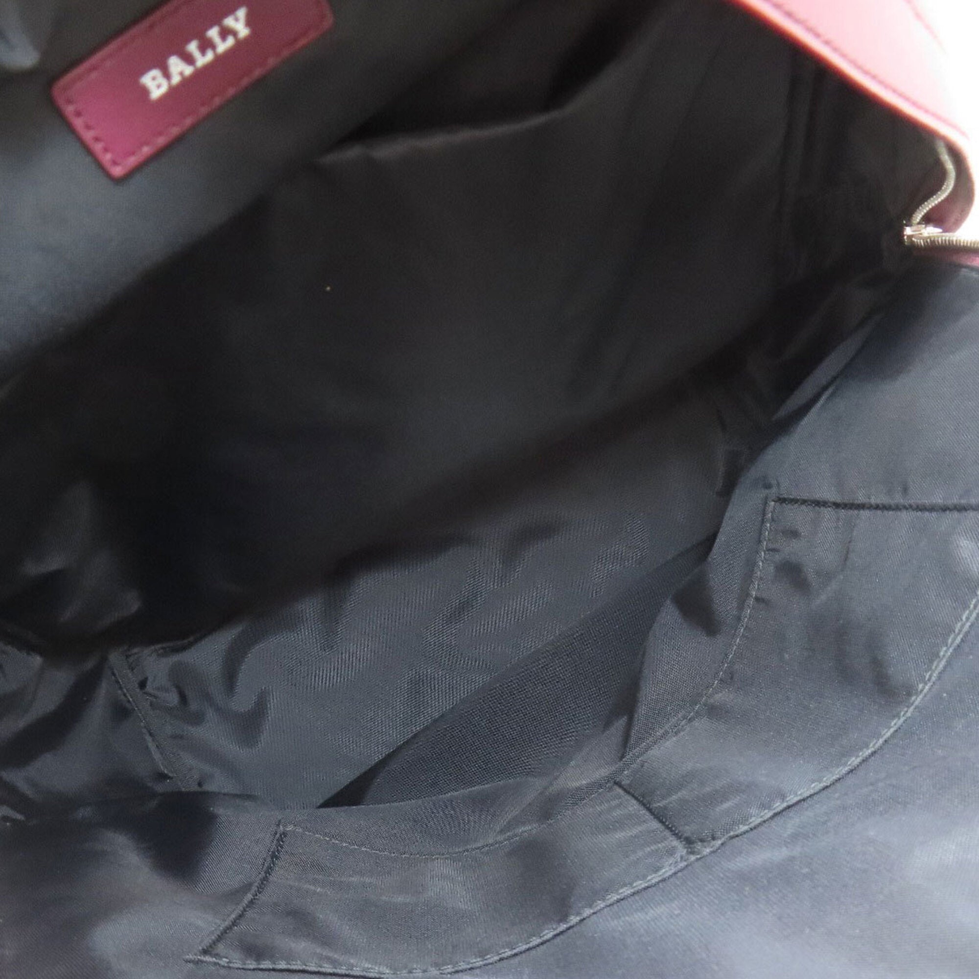 Bally Gray Purple Leather Backpack (Pre-Owned)
