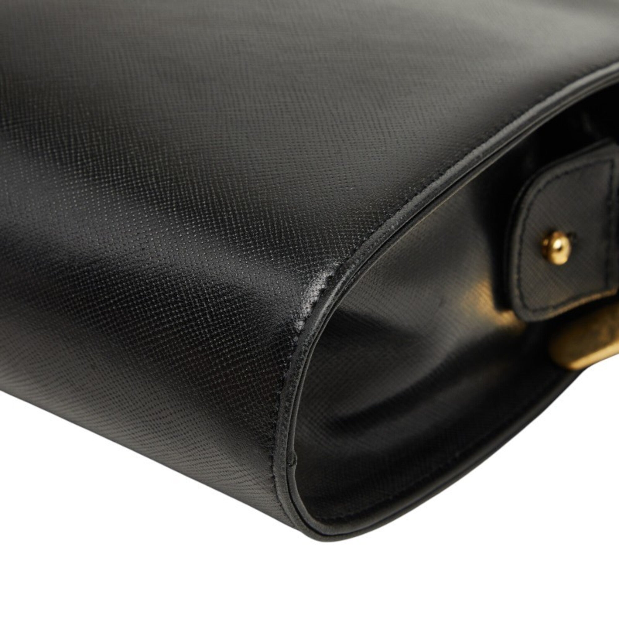 Saint Laurent Black Leather Clutch Bag (Pre-Owned)